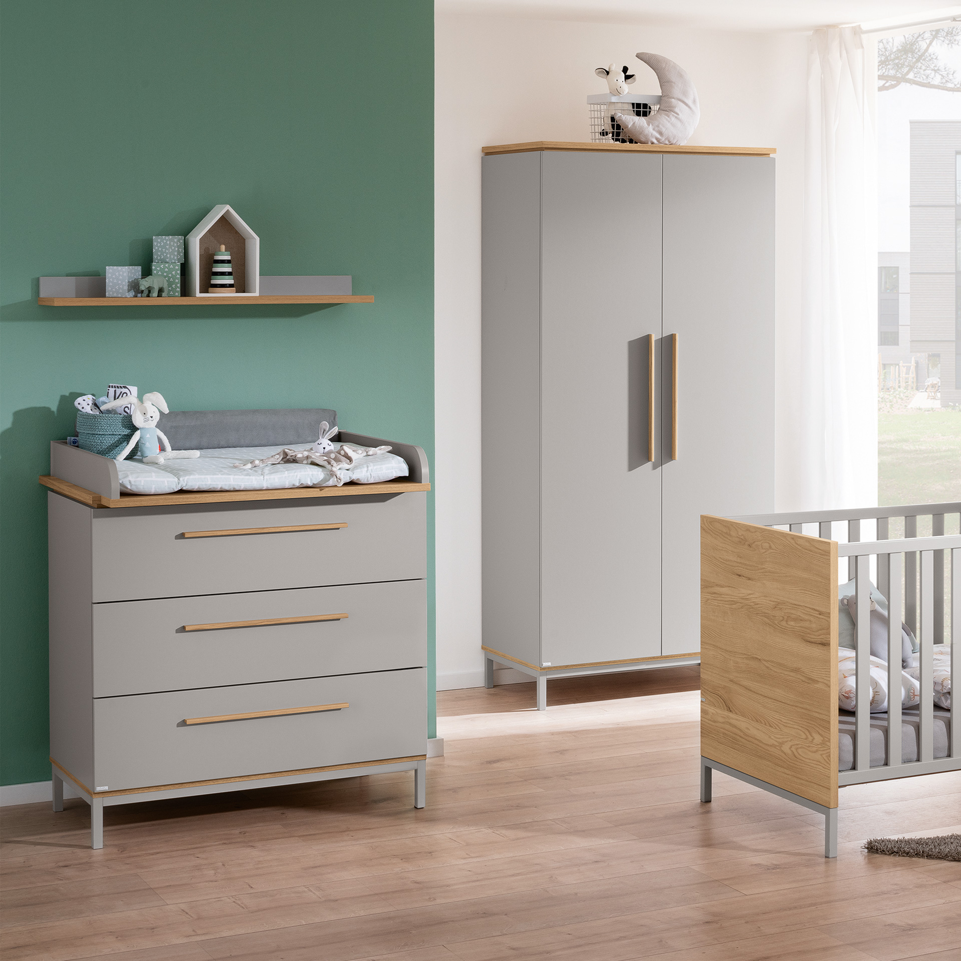 Kleiderschrank Benne 2T von Paidi / Farbe: Kieselgrau / Grösse: x cm