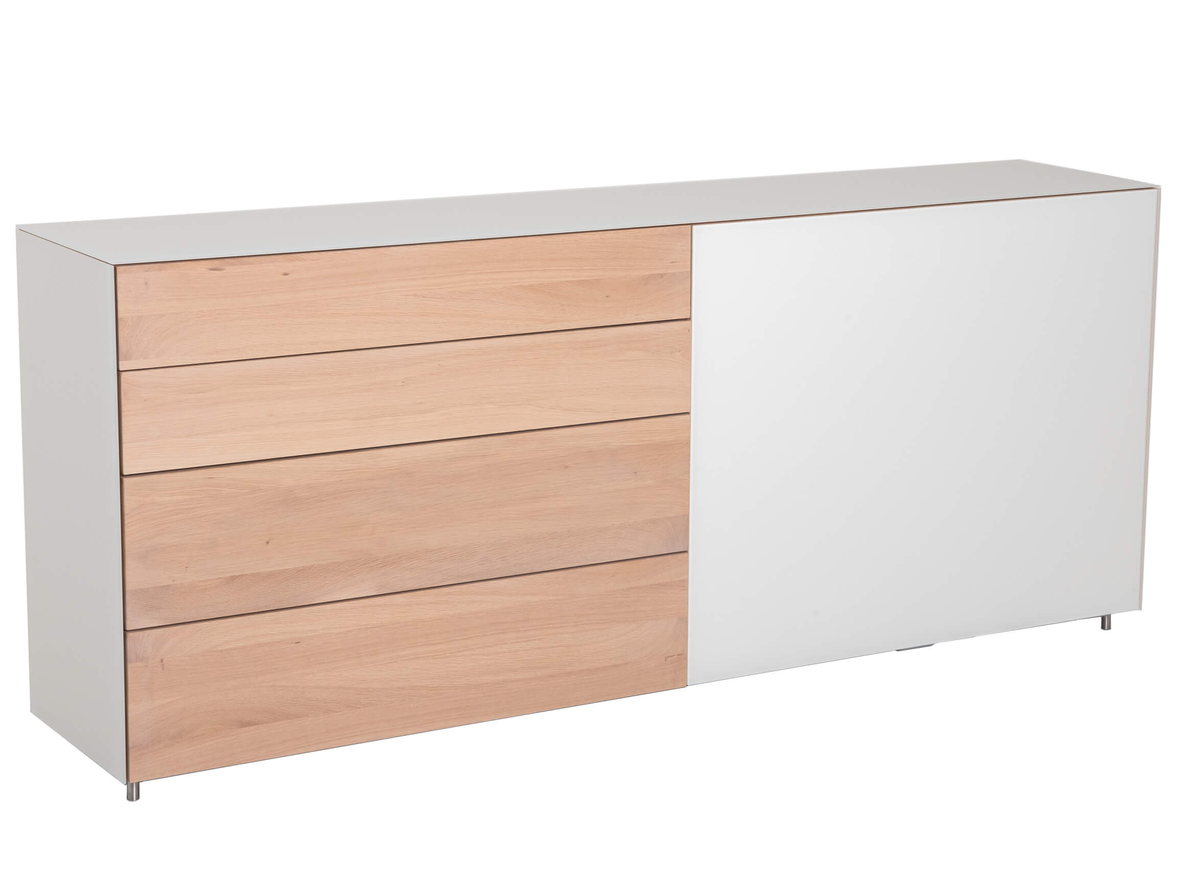 Anrichte Cubus Pure Team 7 / Farbe: Holzfarbig Naturweiss