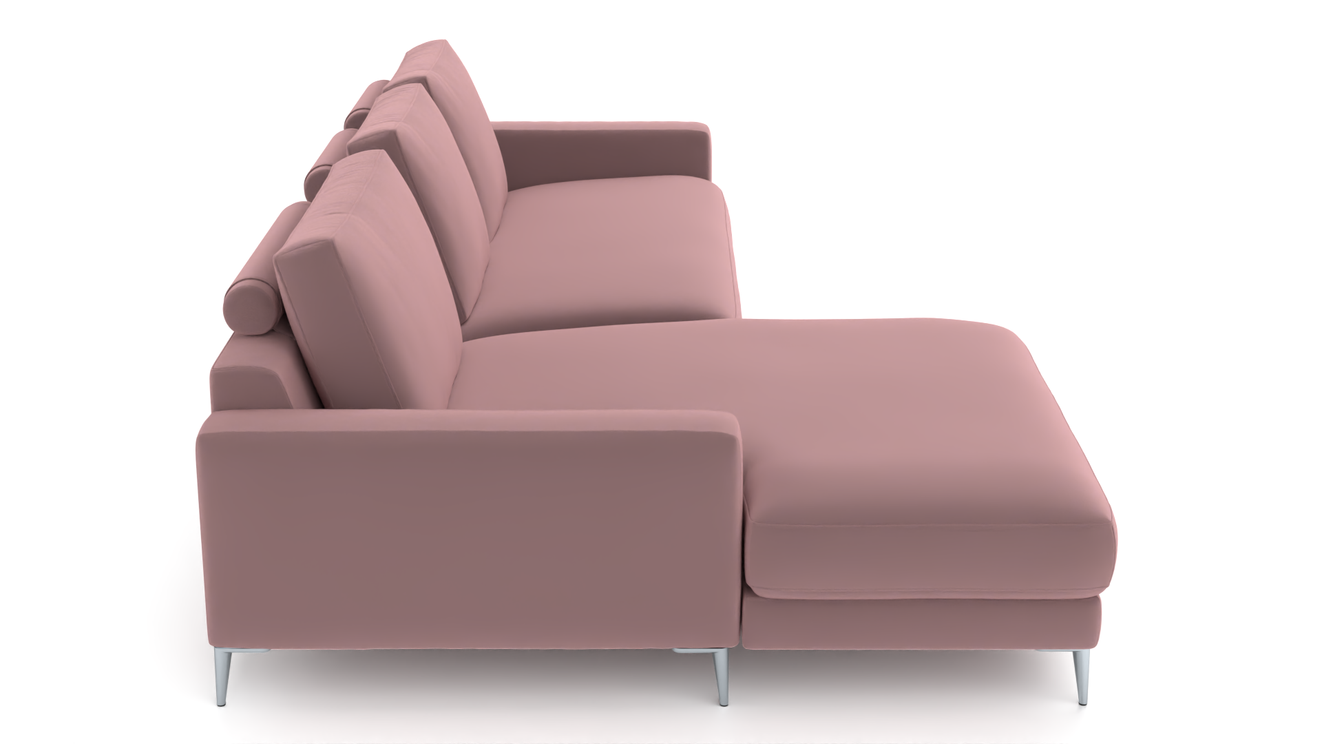 Ecksofa #1 Mercury links - UrbanDesign / Farbe: Rosewood / Bezugsmaterial: Stoff