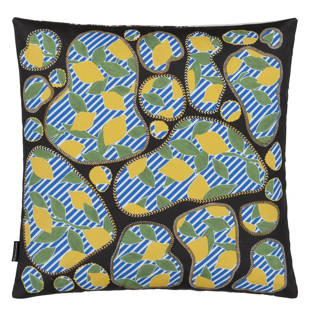 Kissen Lemon Pebbles - Citron Designers Guild / Farbe: Mehrfarbig von Christian Lacroix