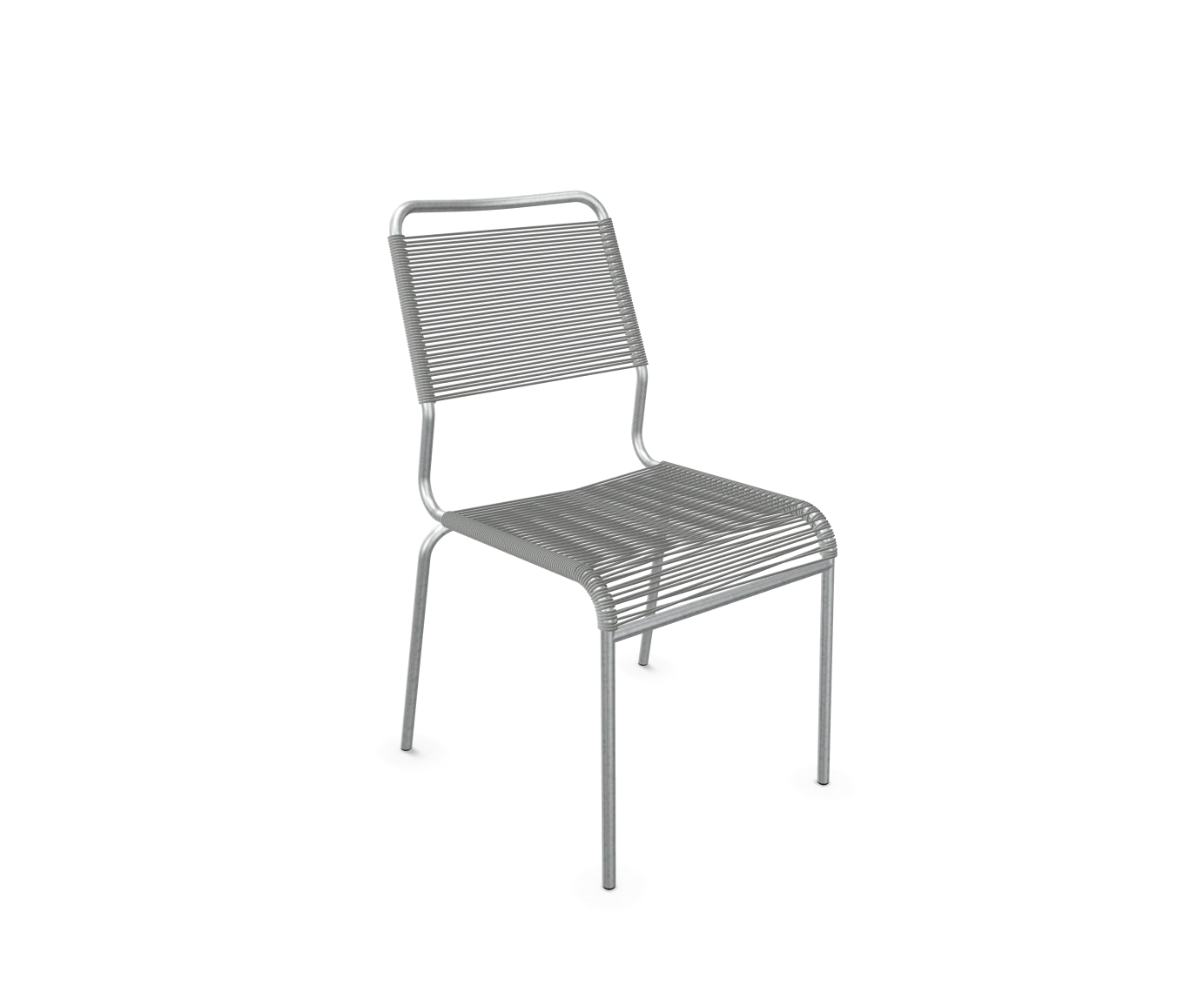 Spaghetti-Stuhl Rigi Feuerverzinkt von Schaffner / Farbe: Alusilber / Grösse: 47 x 65 cm