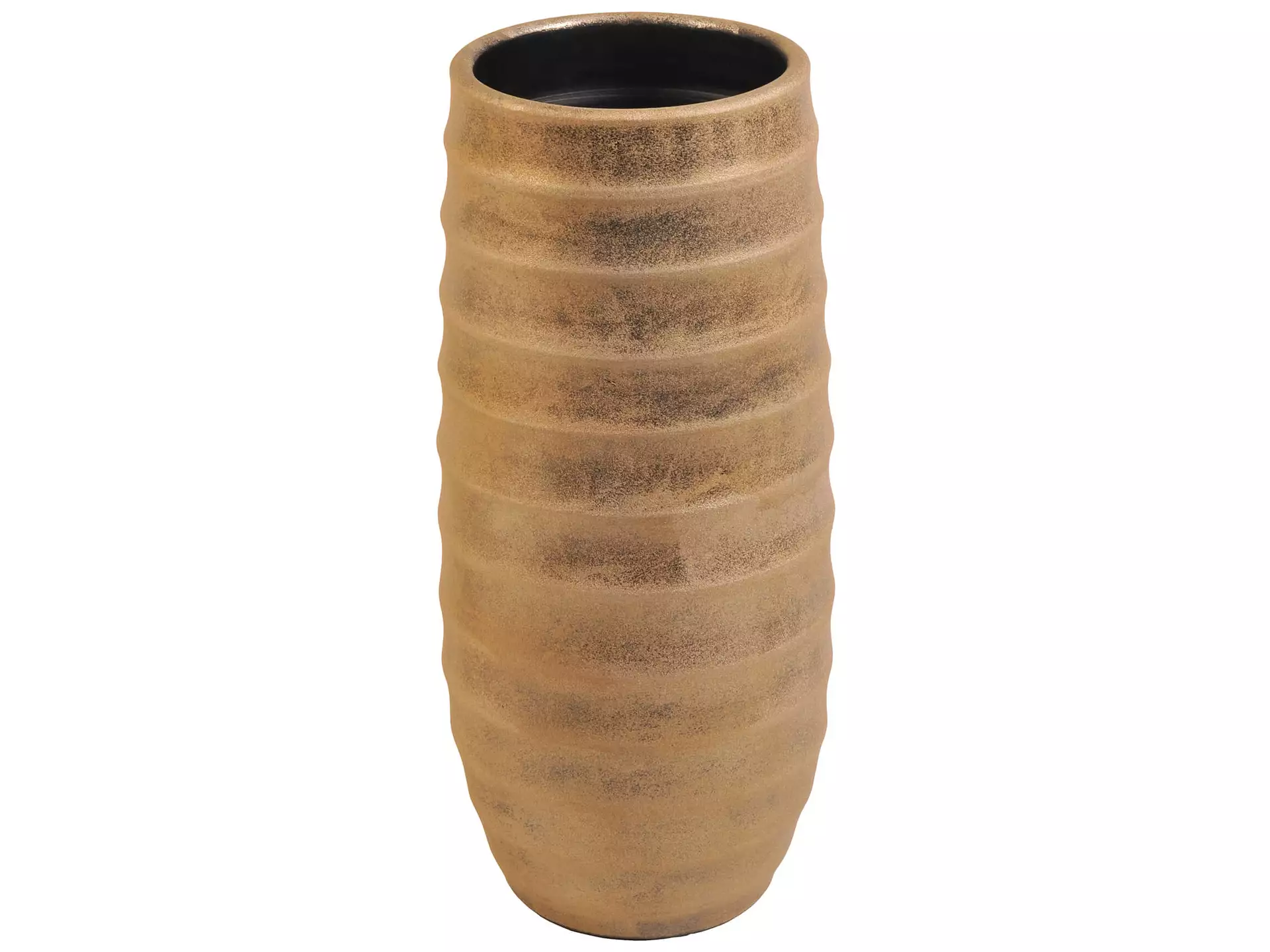 Vase Keramik Gold Gestreift H: 50 cm