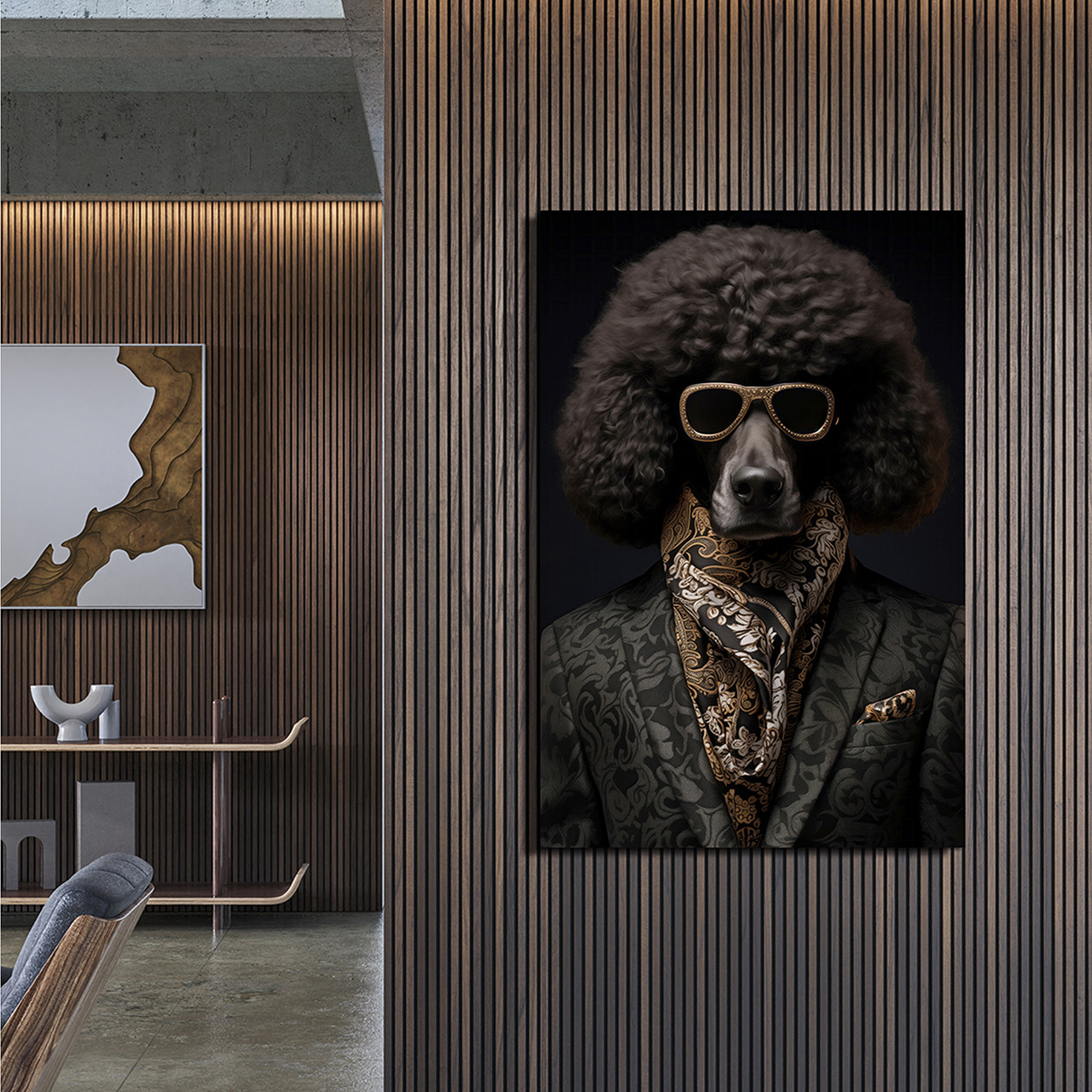 Canvas-Stylish Pudel-image LAND