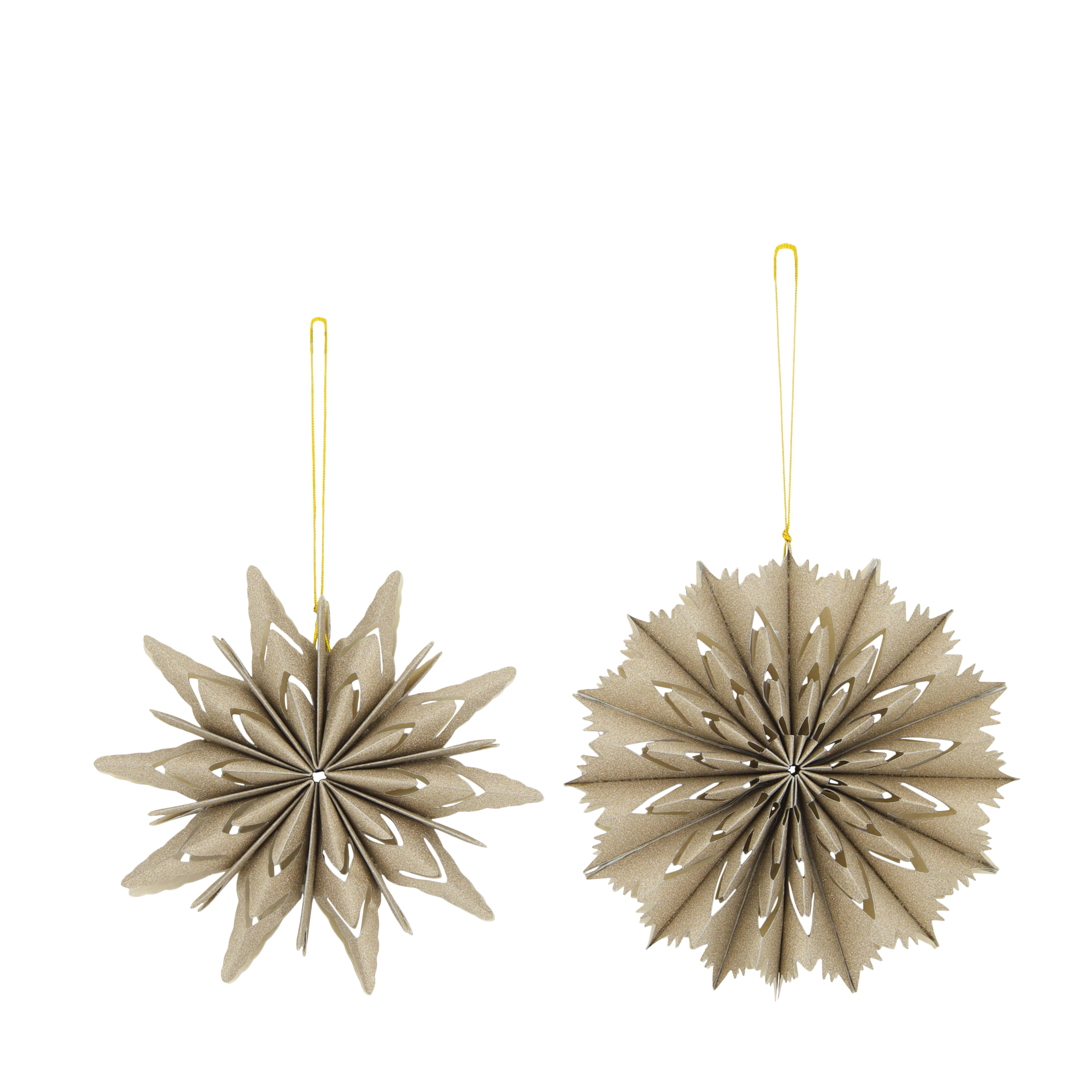 Weihnachtsschmuck Papier mit Glitzer, Champagner Decofinder