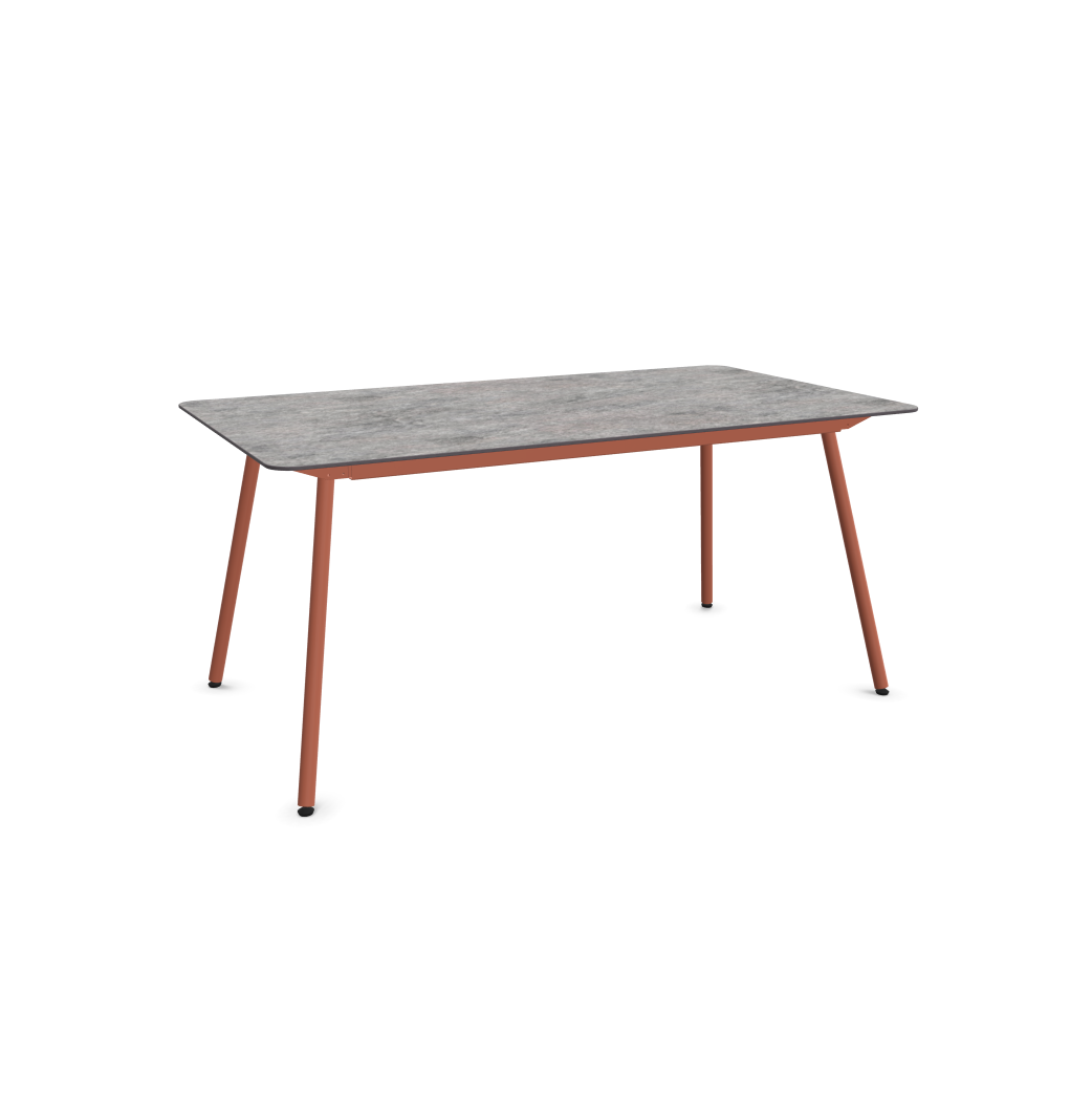 Schaffner Glasfaser-Tisch Locarno Decor Edge Grau | Schubiger Möbel