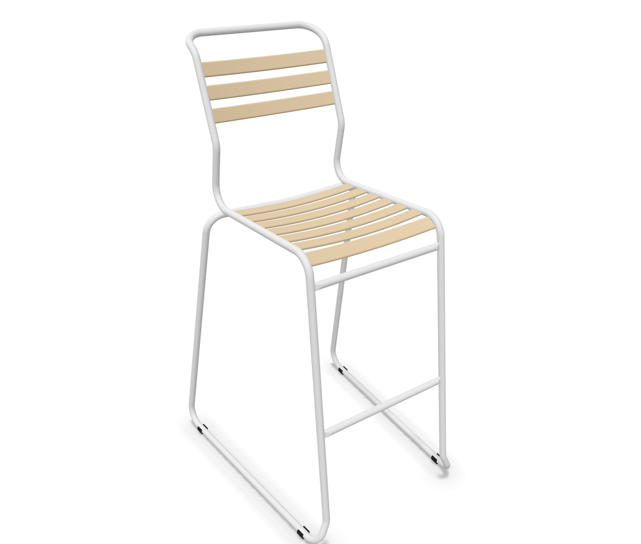 Schaffner Bar-Kufen-Lättlistuhl Säntis Braun | Schubiger Möbel