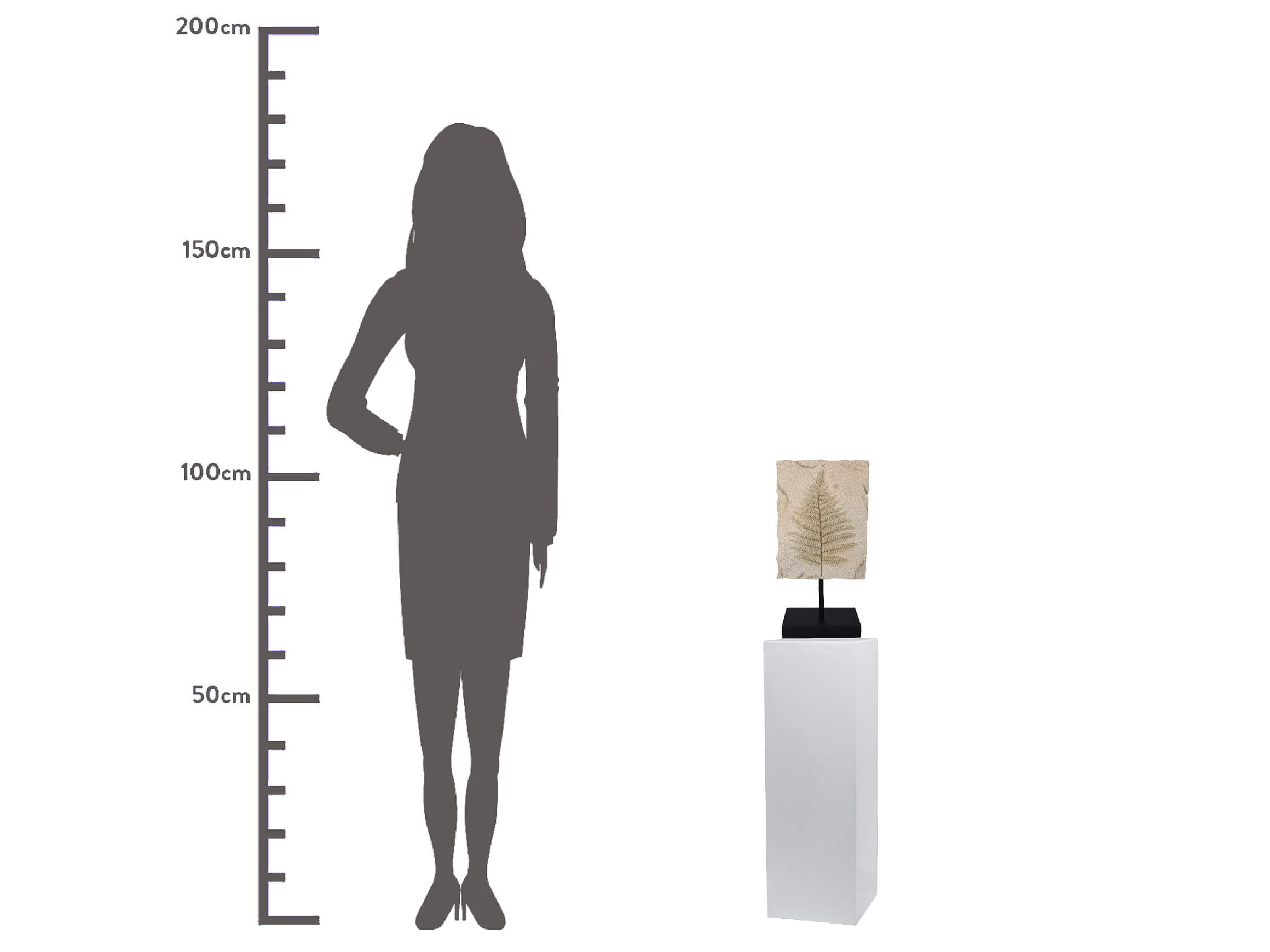 Skulptur Ornament Blätter H: 40 cm Kersten