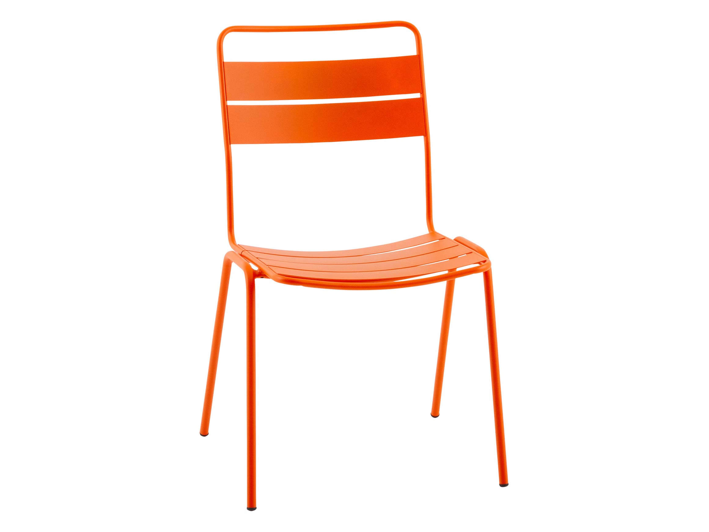 Chaise Lättli Sion de Schaffner / Couleur : Orange / Dimensions : 56 x 60 cm