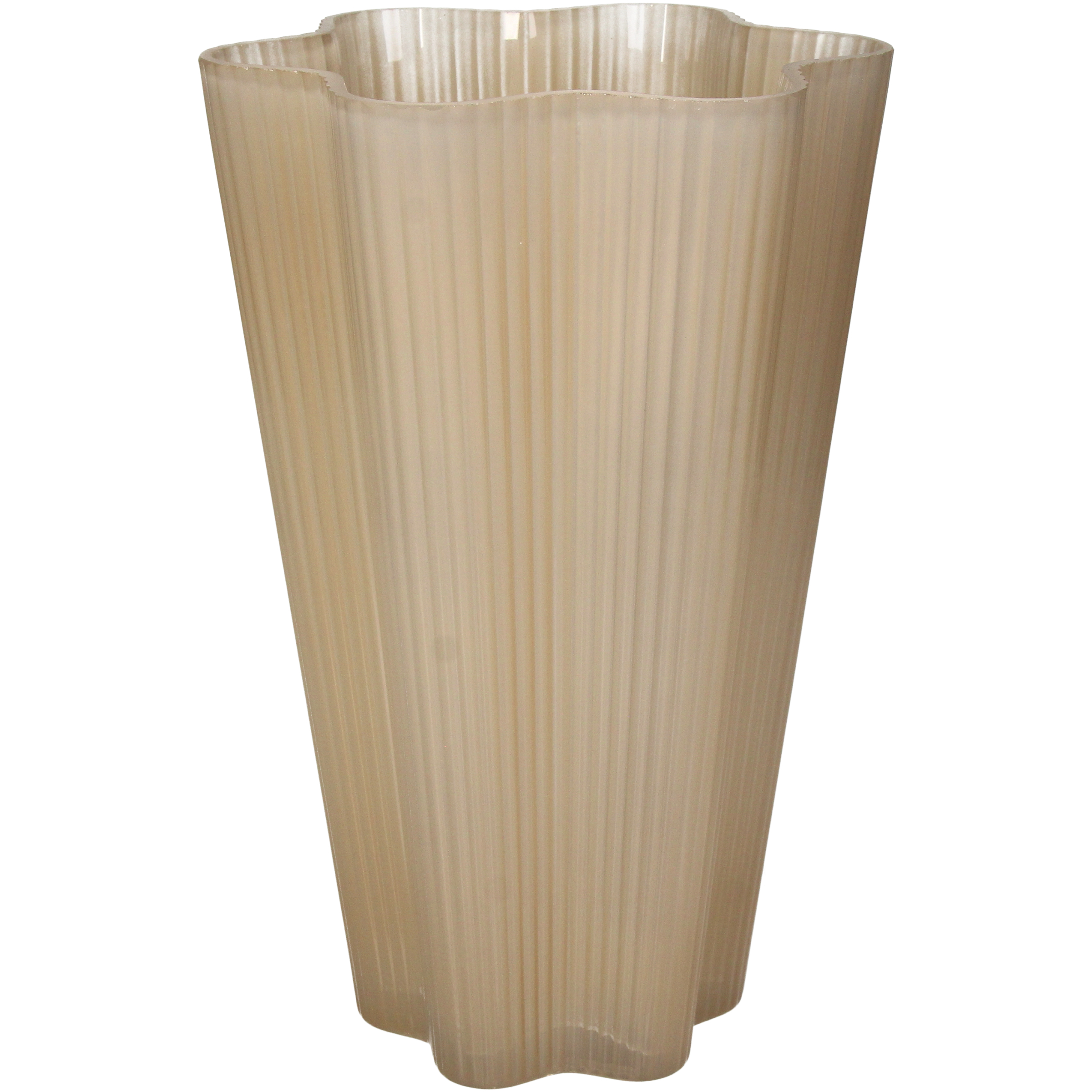 Vase Glas, Beige H: 27 cm Kersten