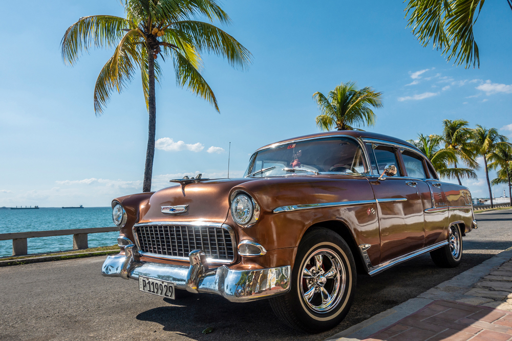 Alubild-Oldtimer Auf Kuba-image LAND