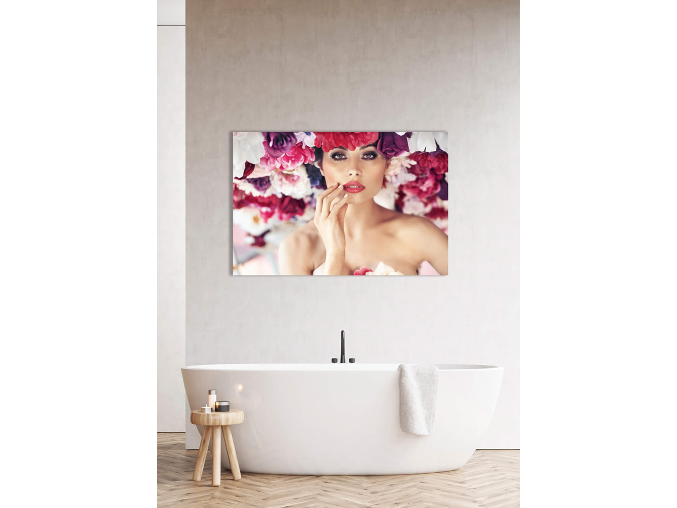 Digitaldruck auf Acrylglas Schönheit im Blumenmeer image LAND / Grösse: 120 x 80 cm