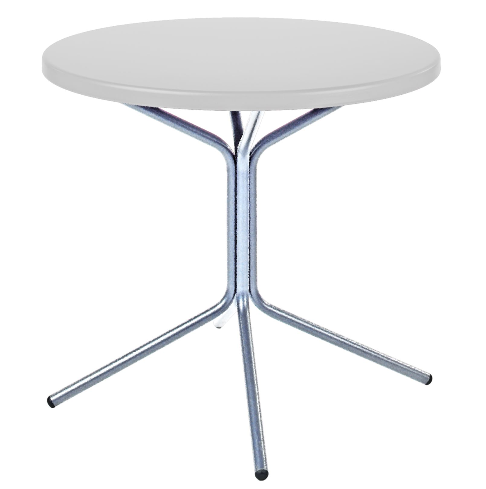 Metall-Bistrotisch Pix Rund Feuerverzinkt von Schaffner / Farbe: Weiss / DxH: 60 x 72 cm