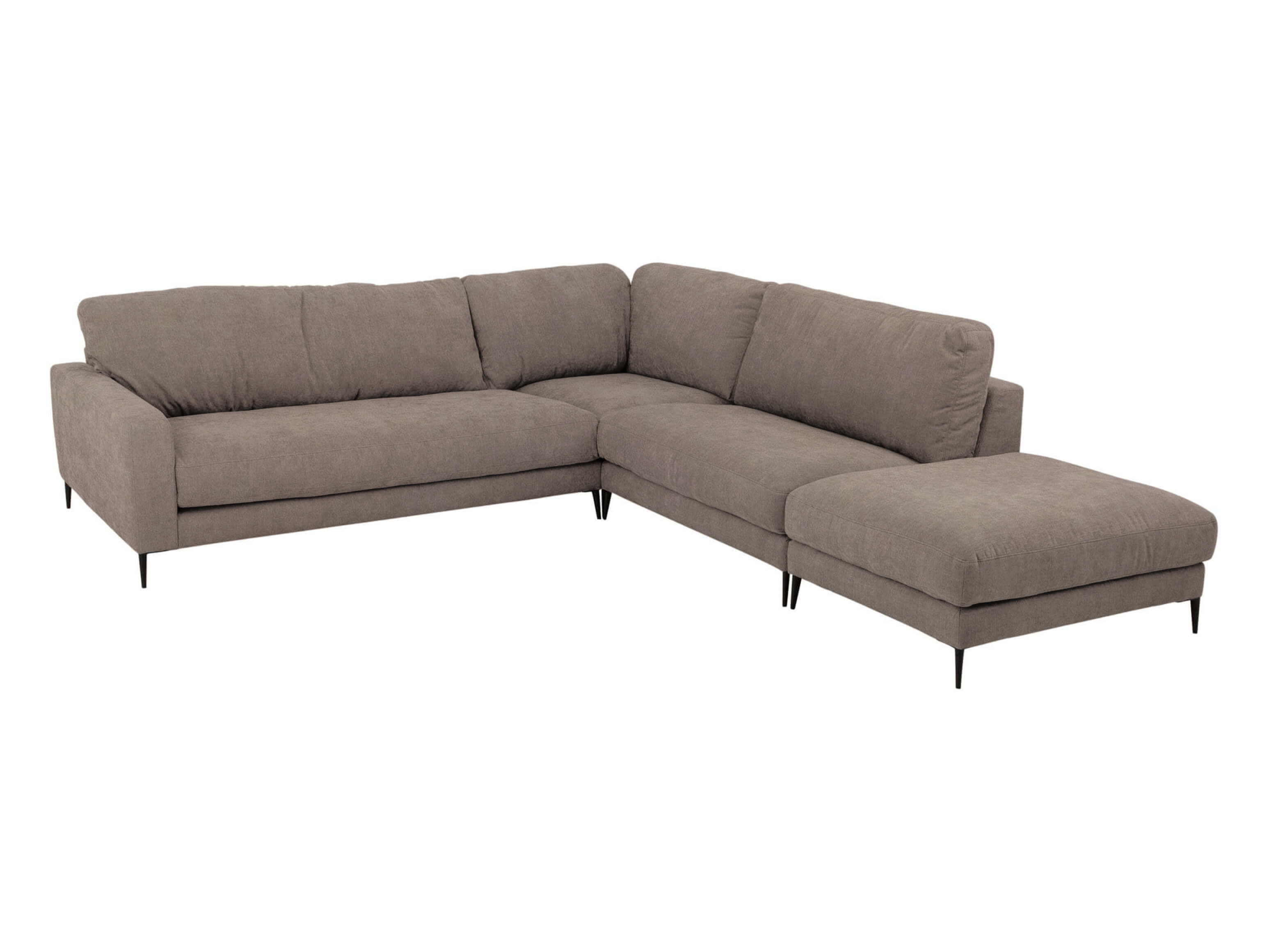Ecksofa Umberto Basic Candy / Farbe: Asphalt / Material: Leder Basic