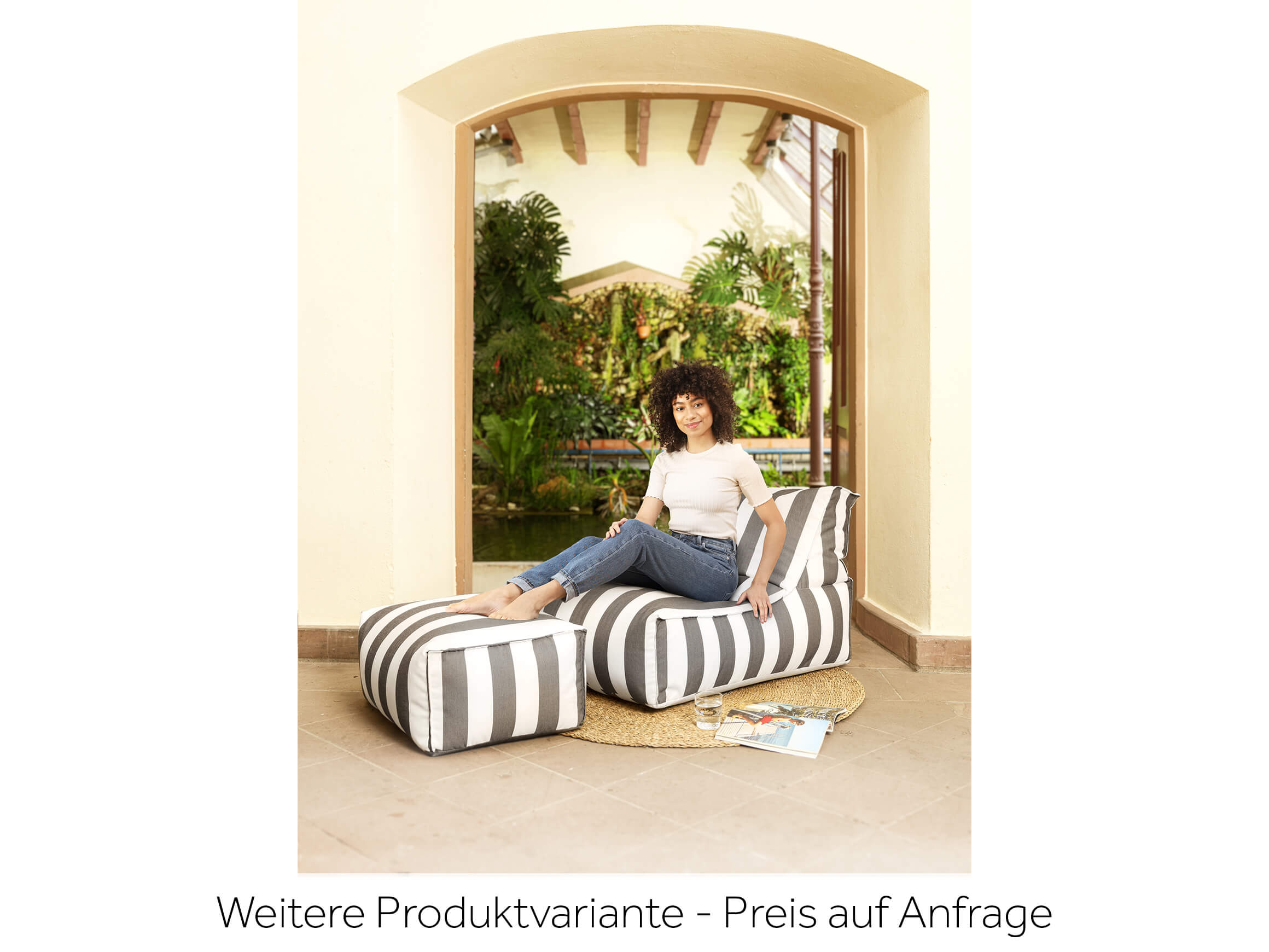 Outdoor-Sitzsack Santorin Roll Magma