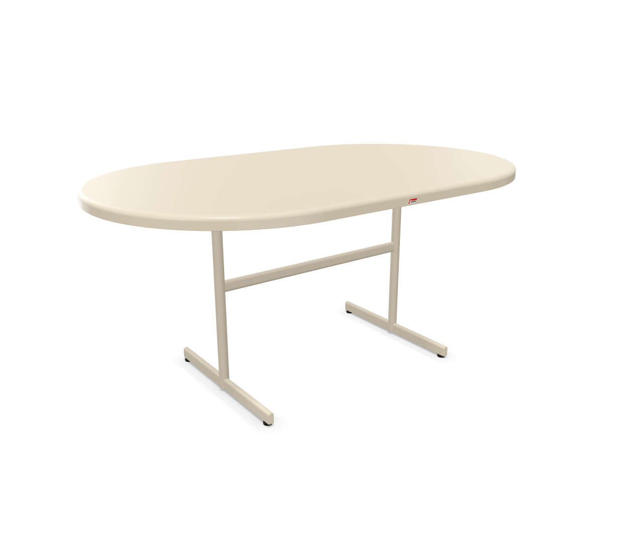Bodensee Oval table from Schaffner / Colour: pastel sand / Size: 160 x 95 cm