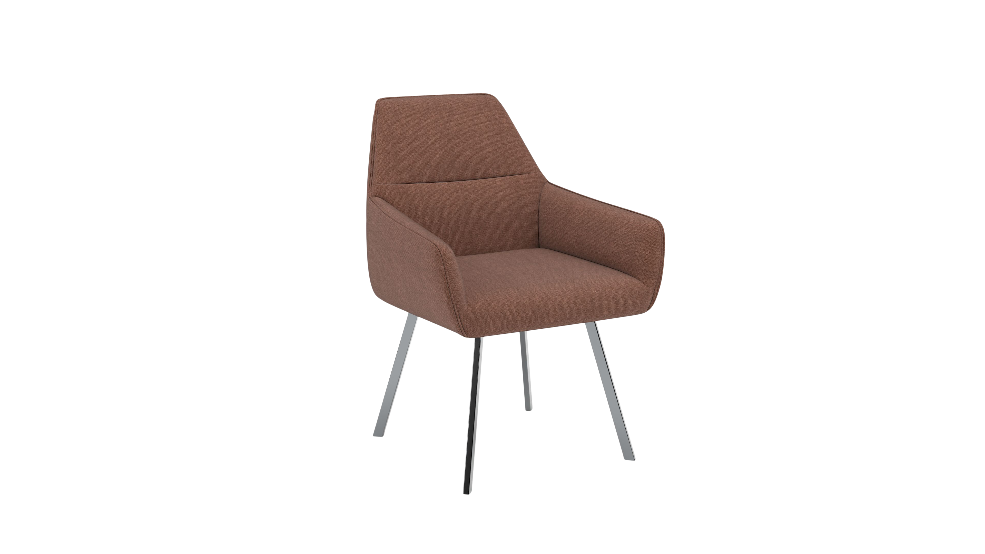 Stuhl Bellatrix - von UrbanDesign | Drehfunktion, Fuss chrom, Stoff Cream