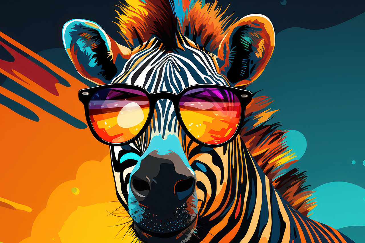 Acrylglasbild-Groovy Zebra Stripes-image LAND