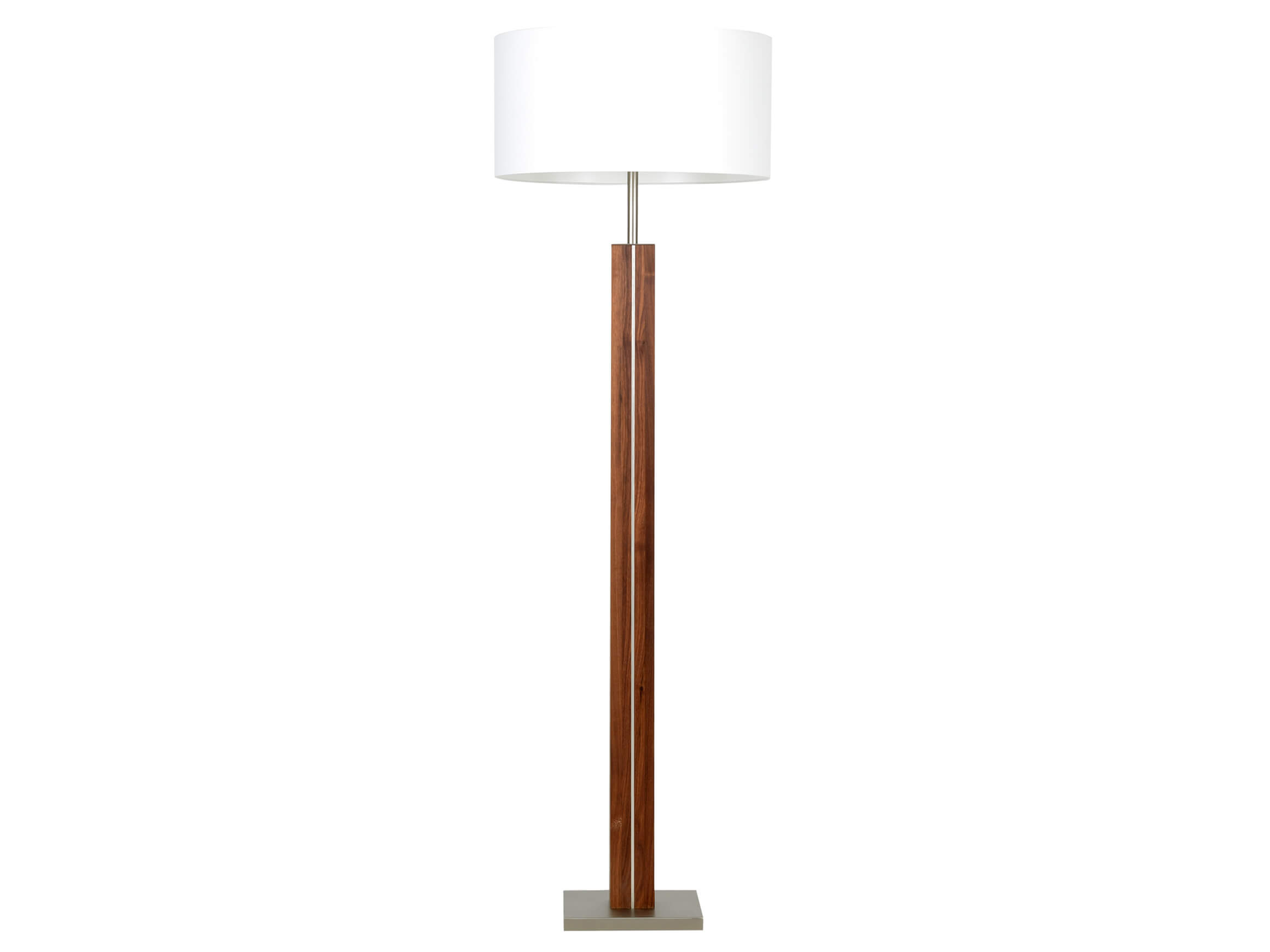 HerzBlut Stehlampe Delta Nussbaum Holzfarbig | Schubiger Möbel