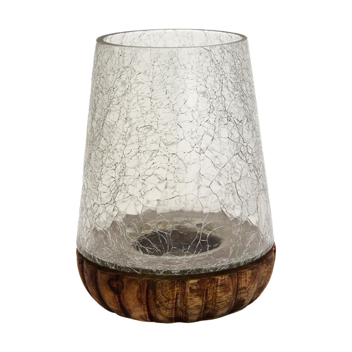 Photophore Aflenz, verre-bois Decofinder