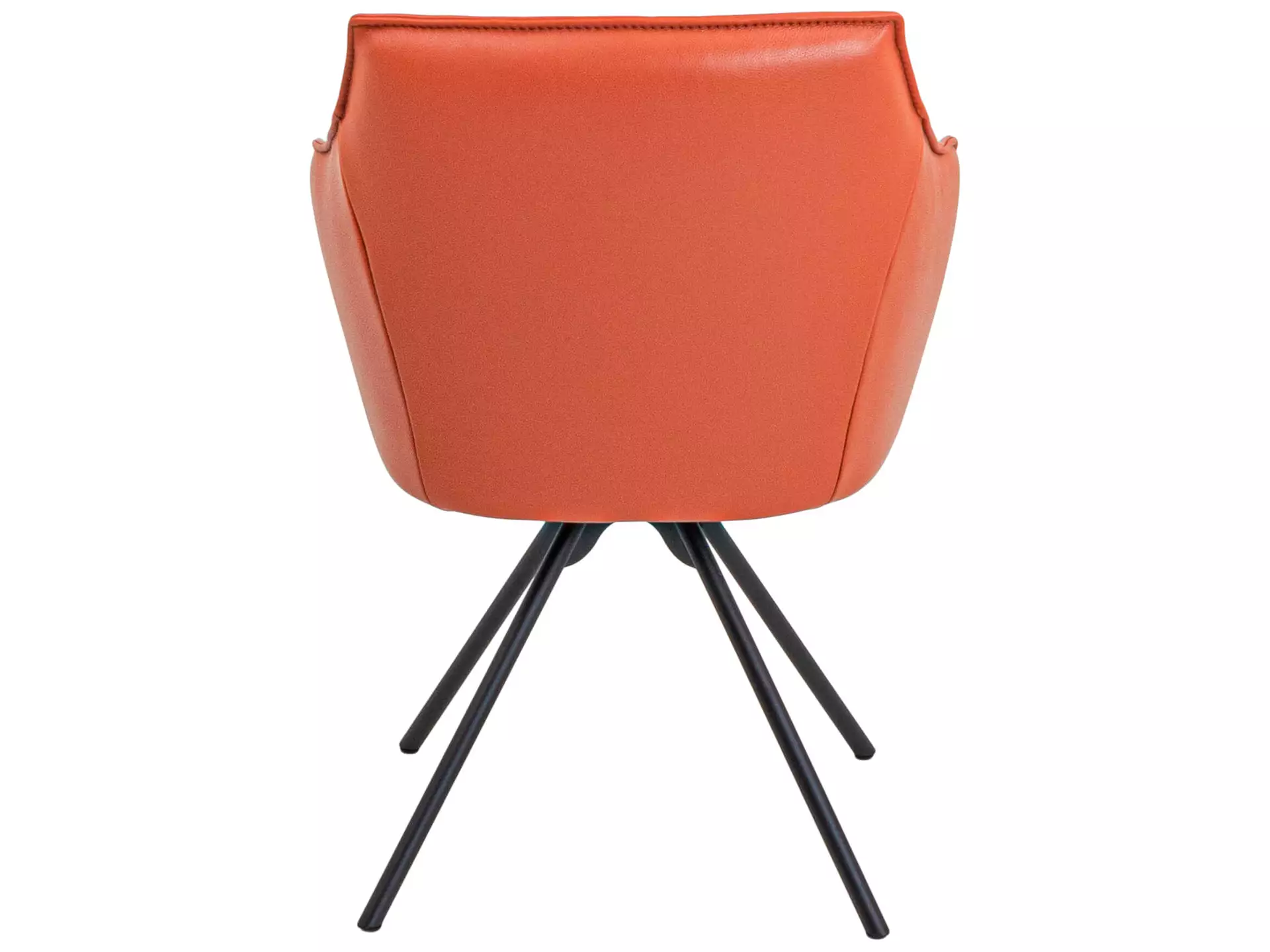 Armlehnstuhl Derek Koinor / Farbe: Orange / Bezugsmaterial: Leder