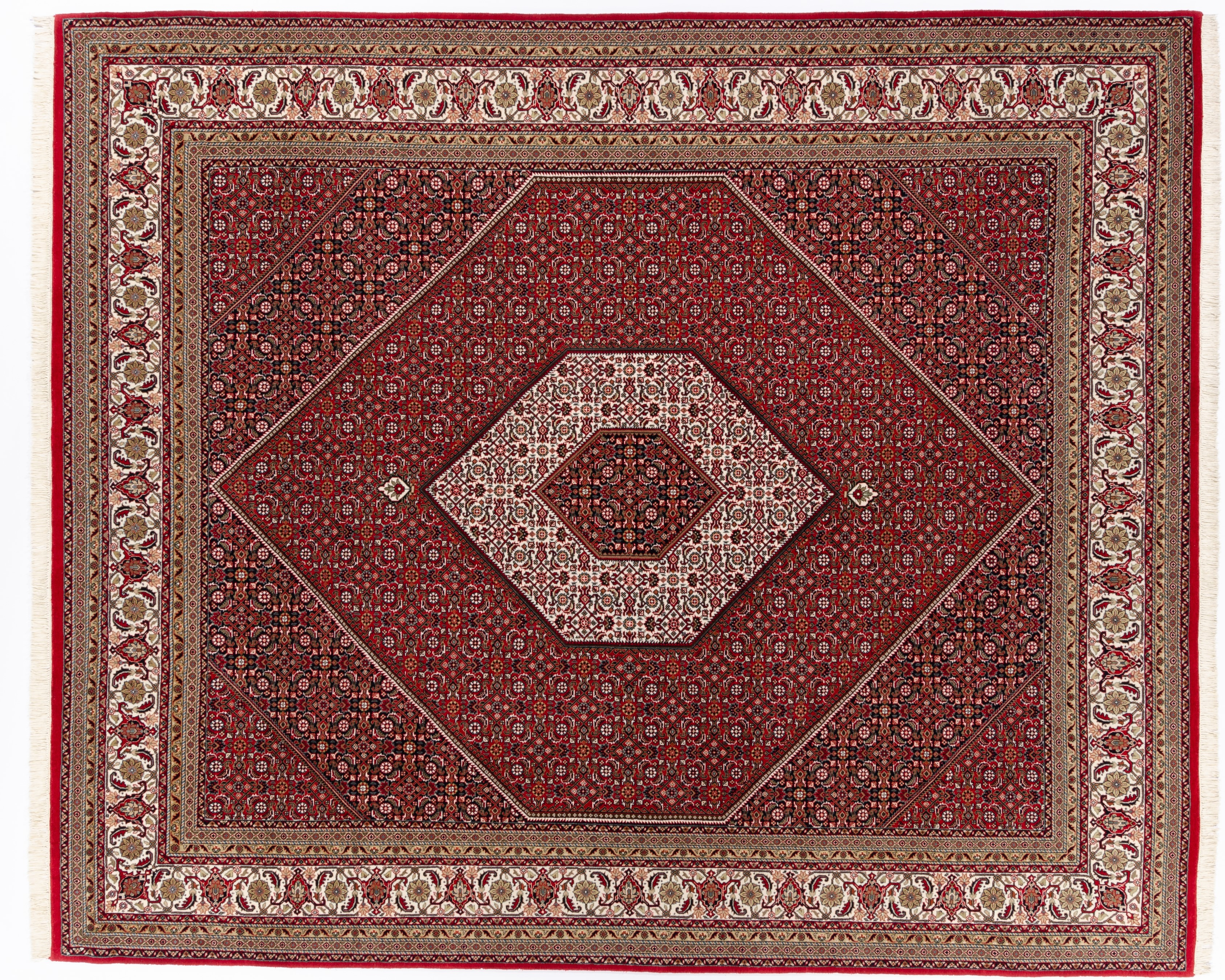 Klassischer Teppich Indo Bidjar Negra / Farbe: Rot