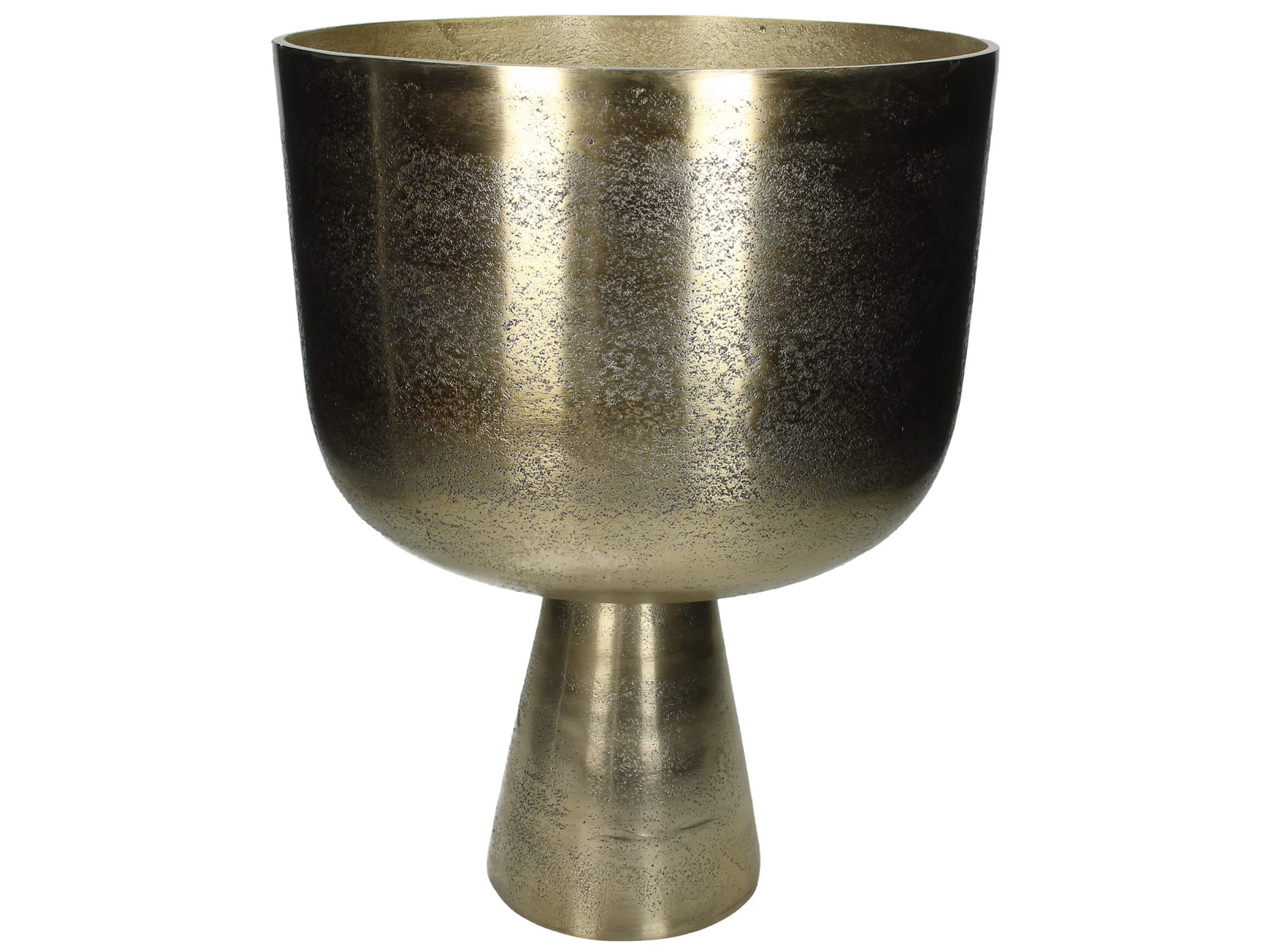 Kersten Gefäss Aluminium Mattgold H: 39 cm  | Schubiger Möbel