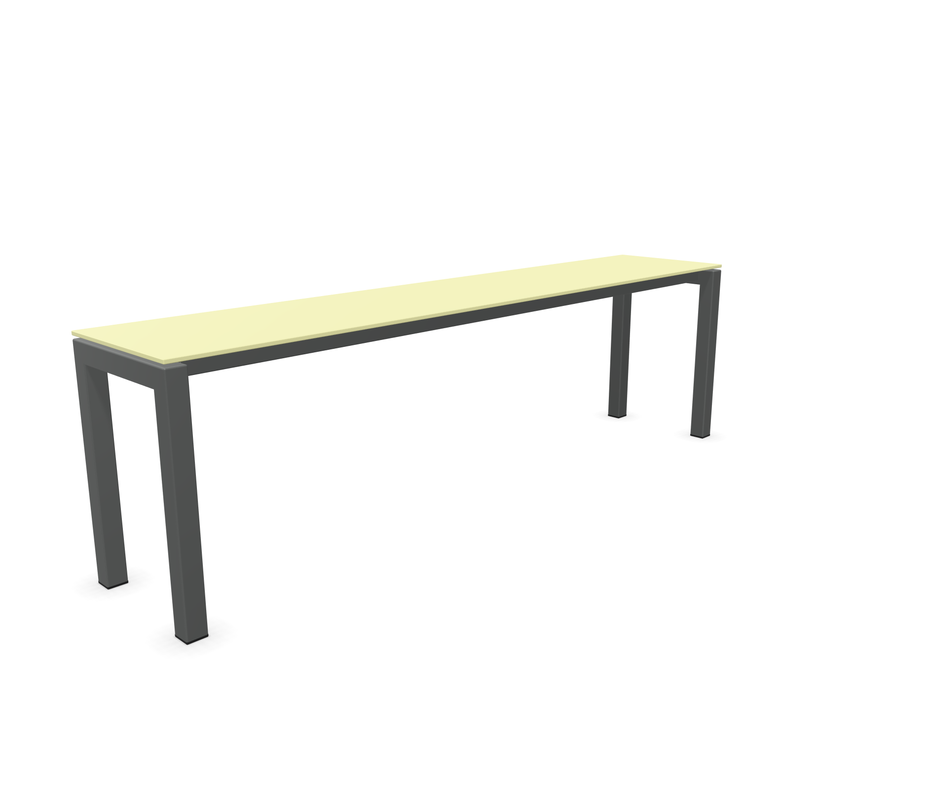 Lucerne garden bench from Schaffner / Colour: boxwood yellow / Size: 160 x 32 cm