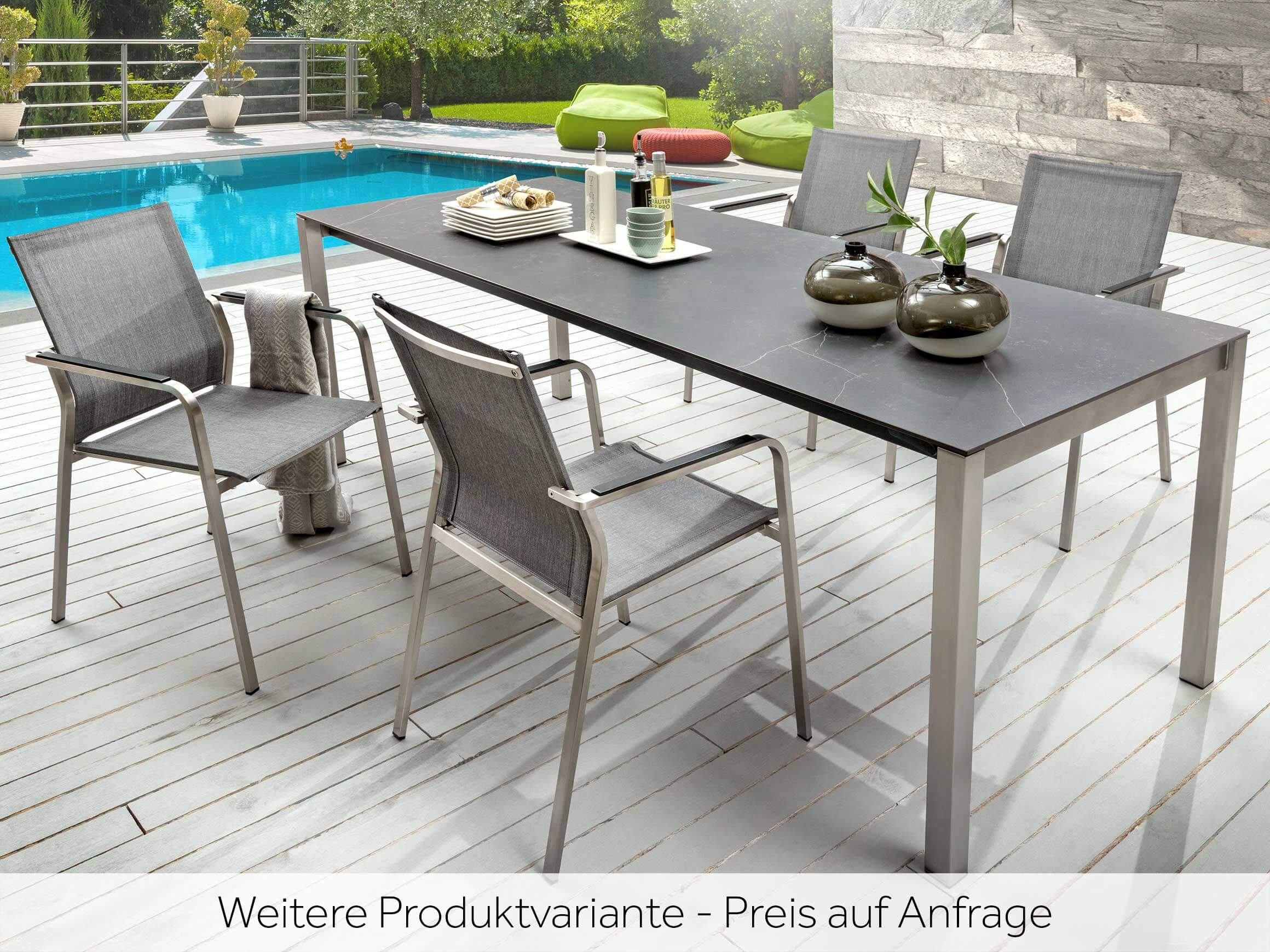 Gartentisch Malu, b 210/270/330 cm t 95 Cm, 2 Auszüge,