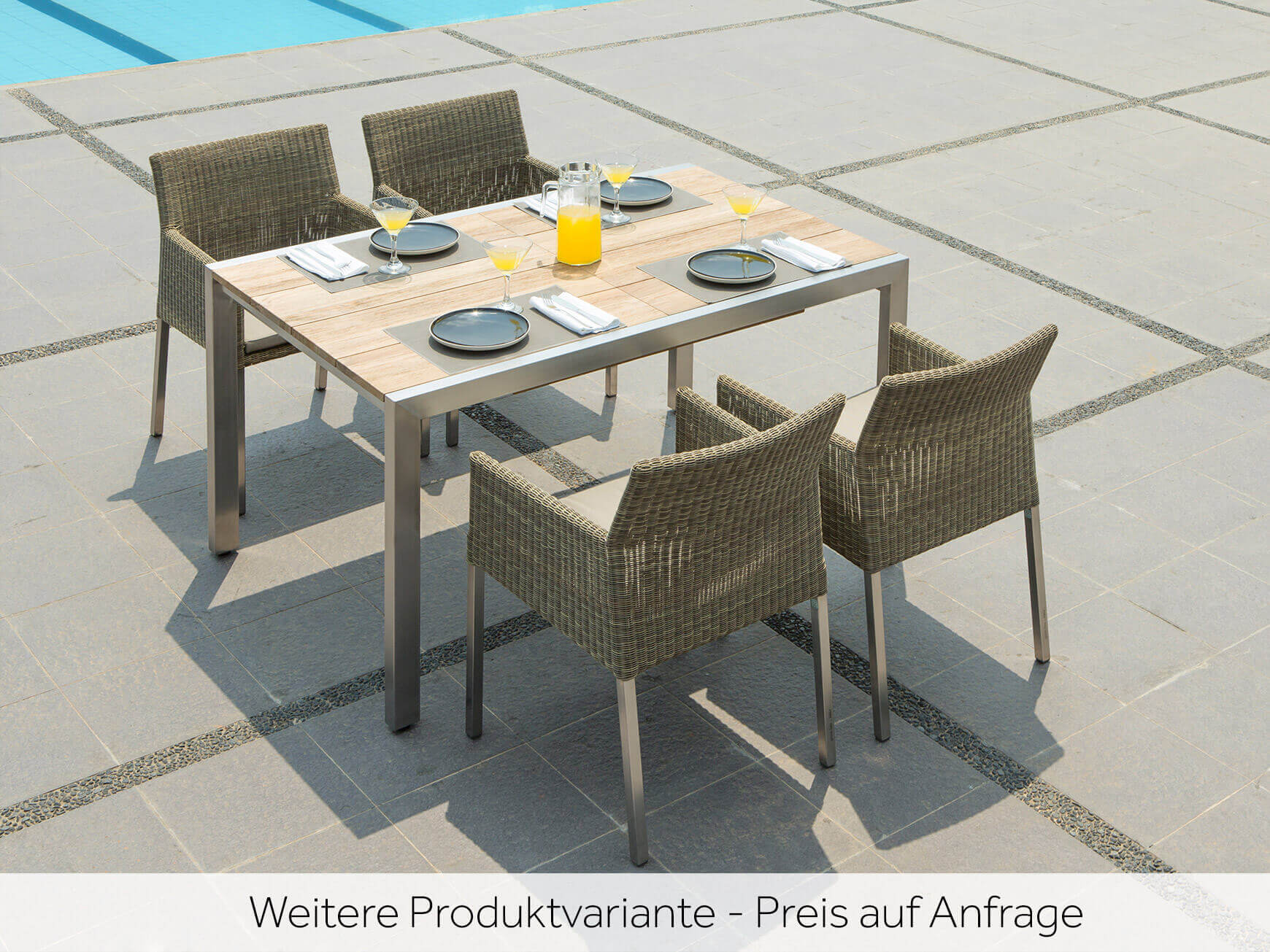 Gartentisch Naxos, Ausziehbar, Teak, Massiv, b 220-340
