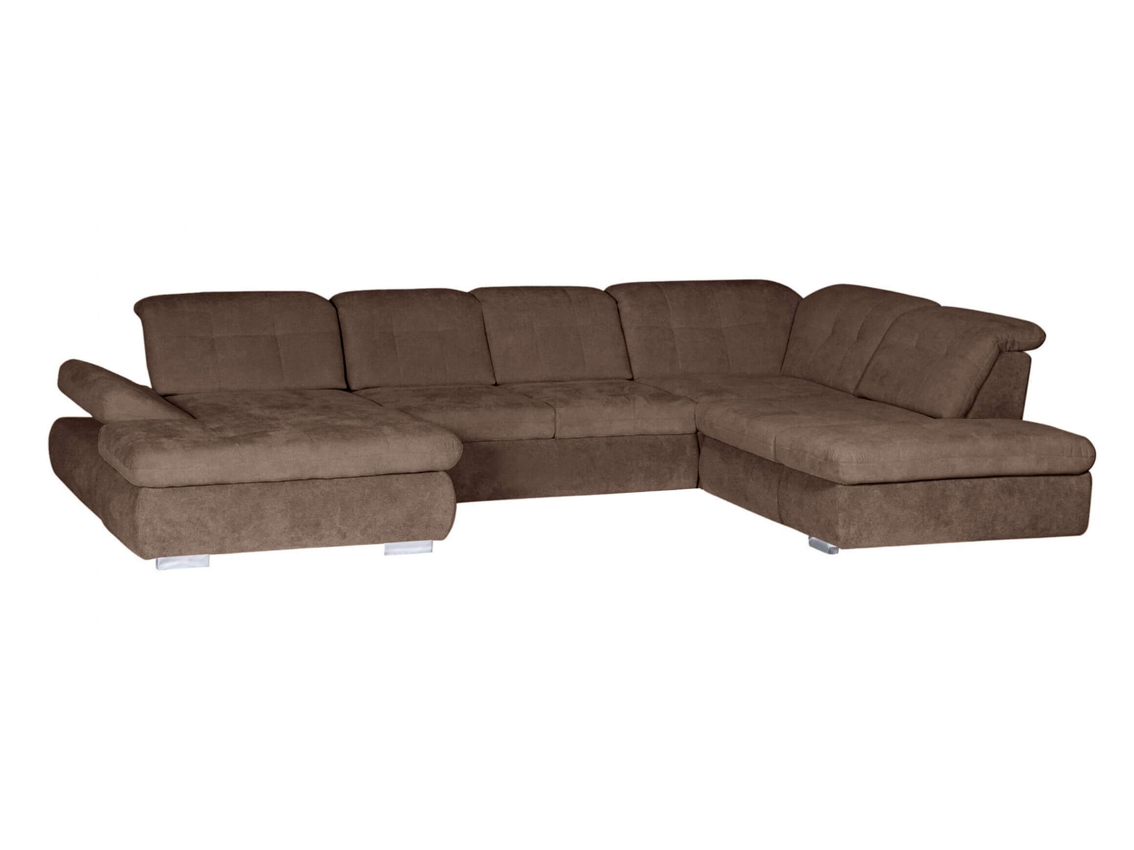 Ecksofa Sursee Basic Polipol / Farbe: Stone / Material: Stoff Basic