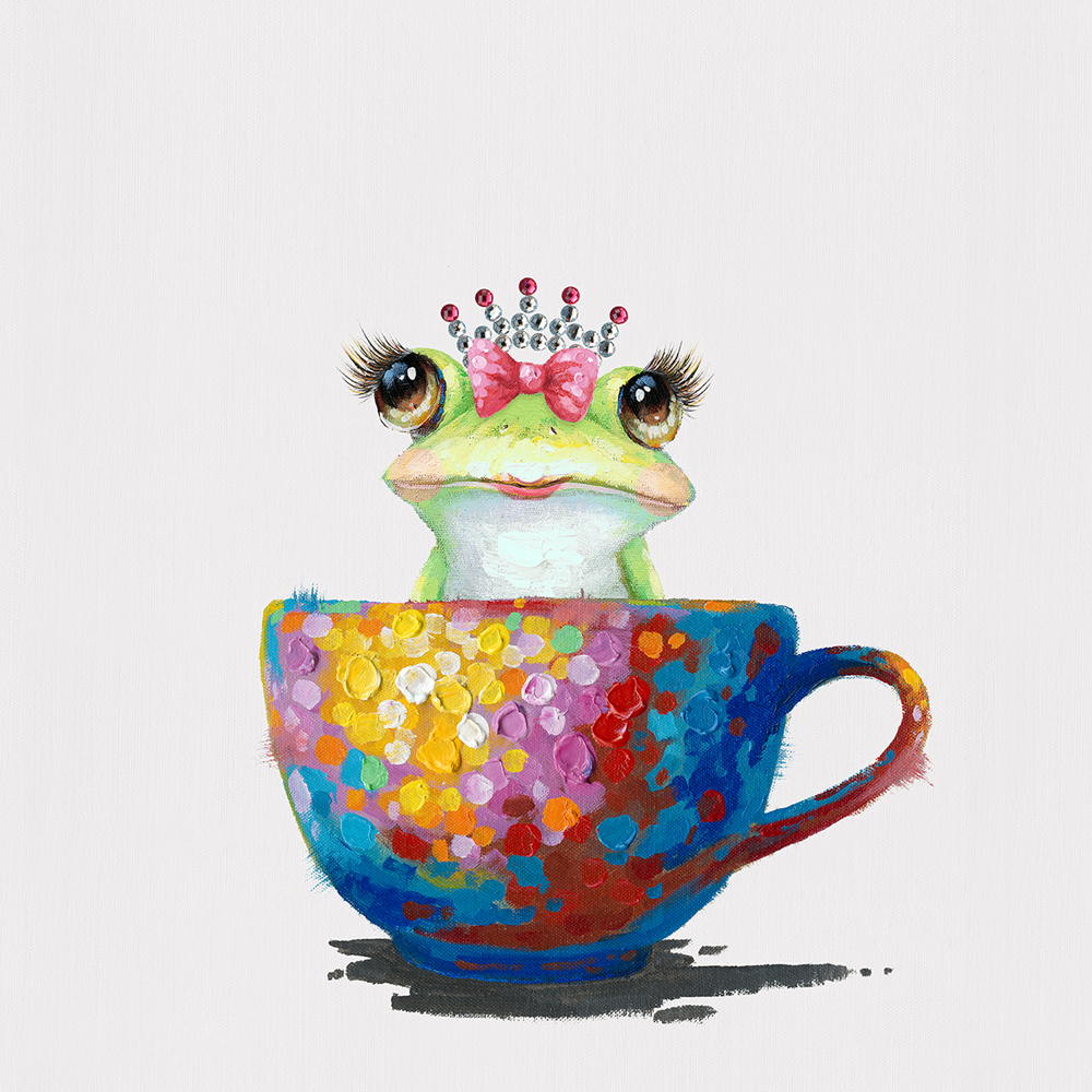 Gemälde Prinzessin Frosch in Der Tasse image LAND