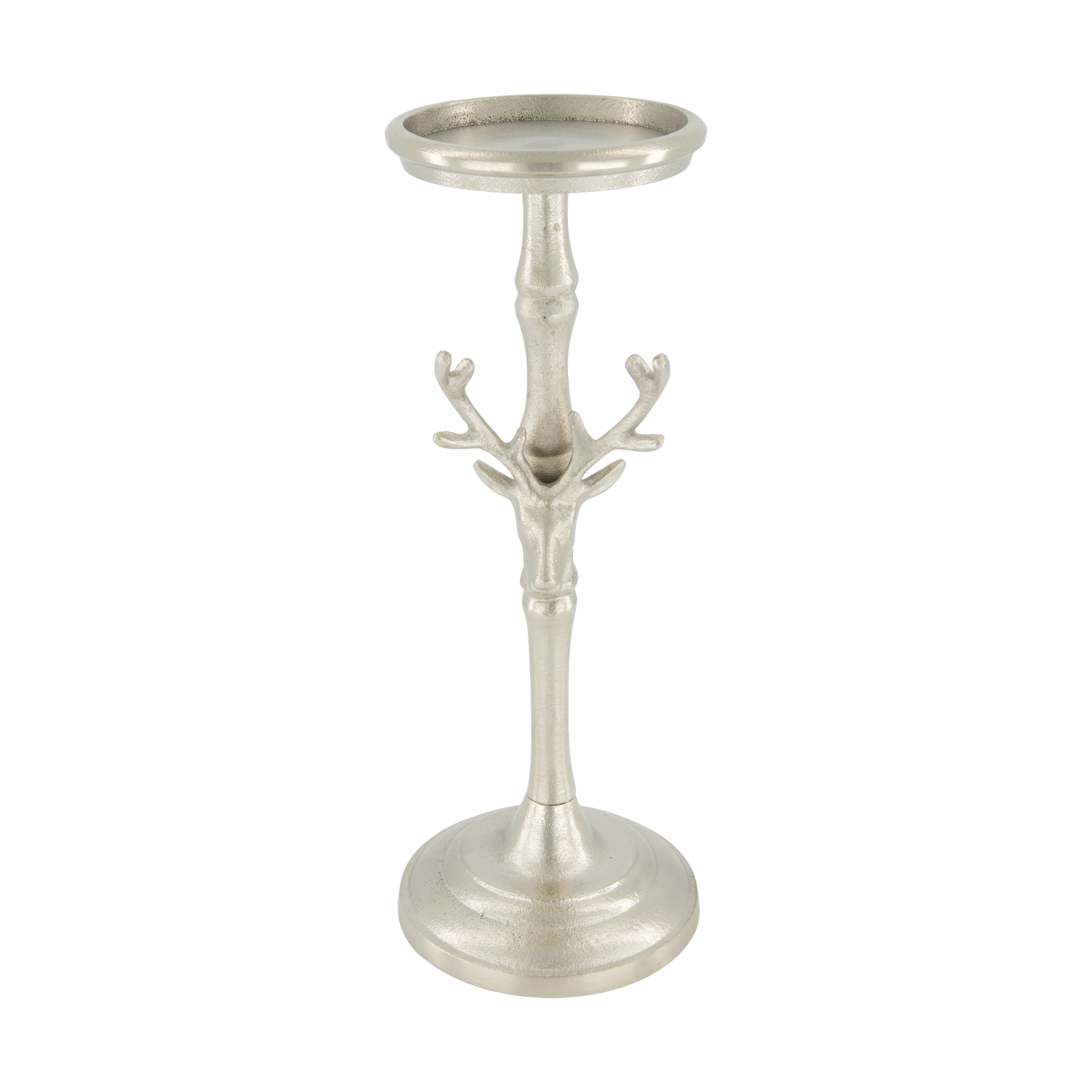 Decofinder Kerzenständer Alce, Metall, Silber  | Schubiger Möbel