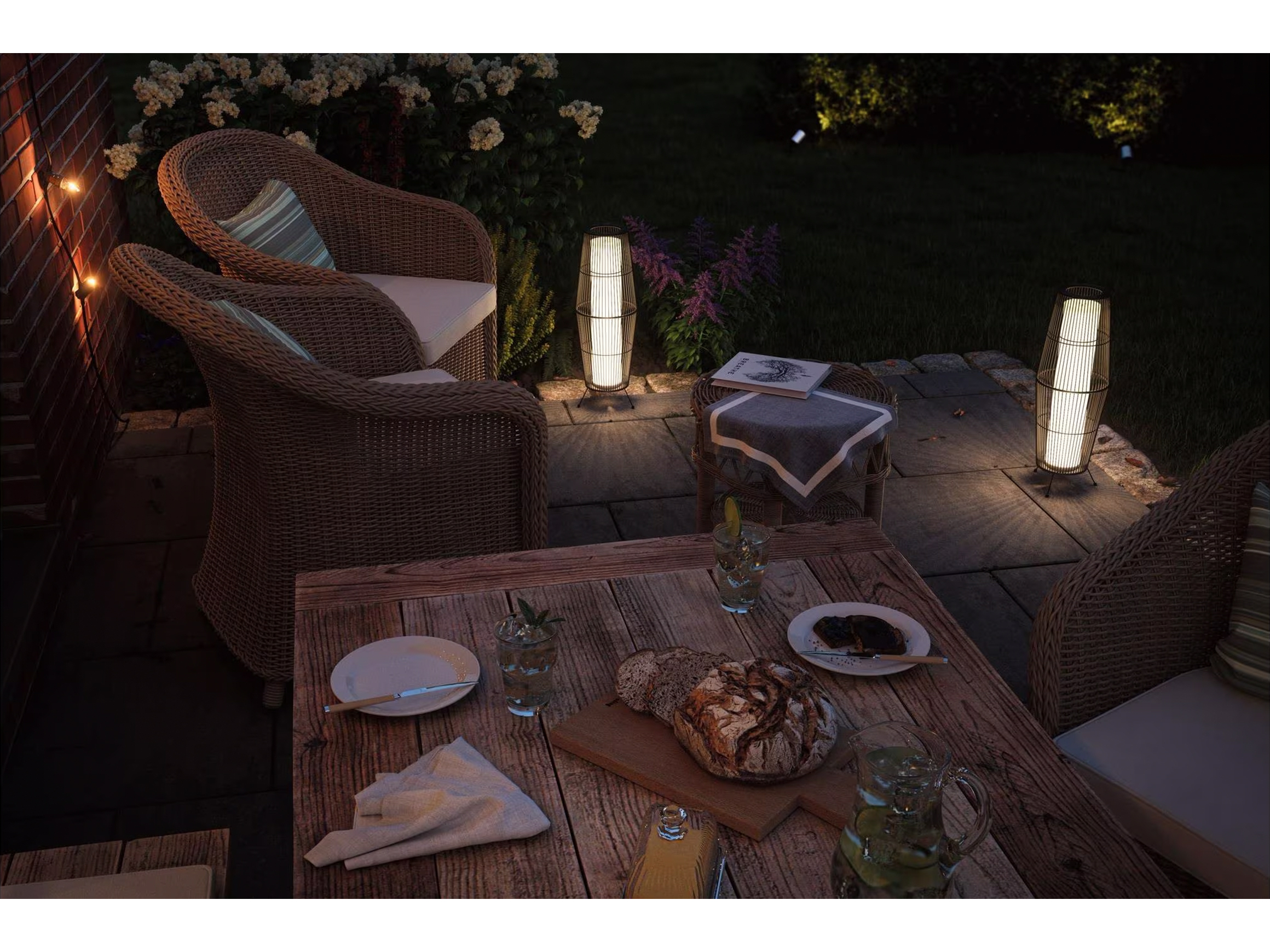 Windlicht - LED Plug & Shine Basket 60 cm, Anthrazit Alltron