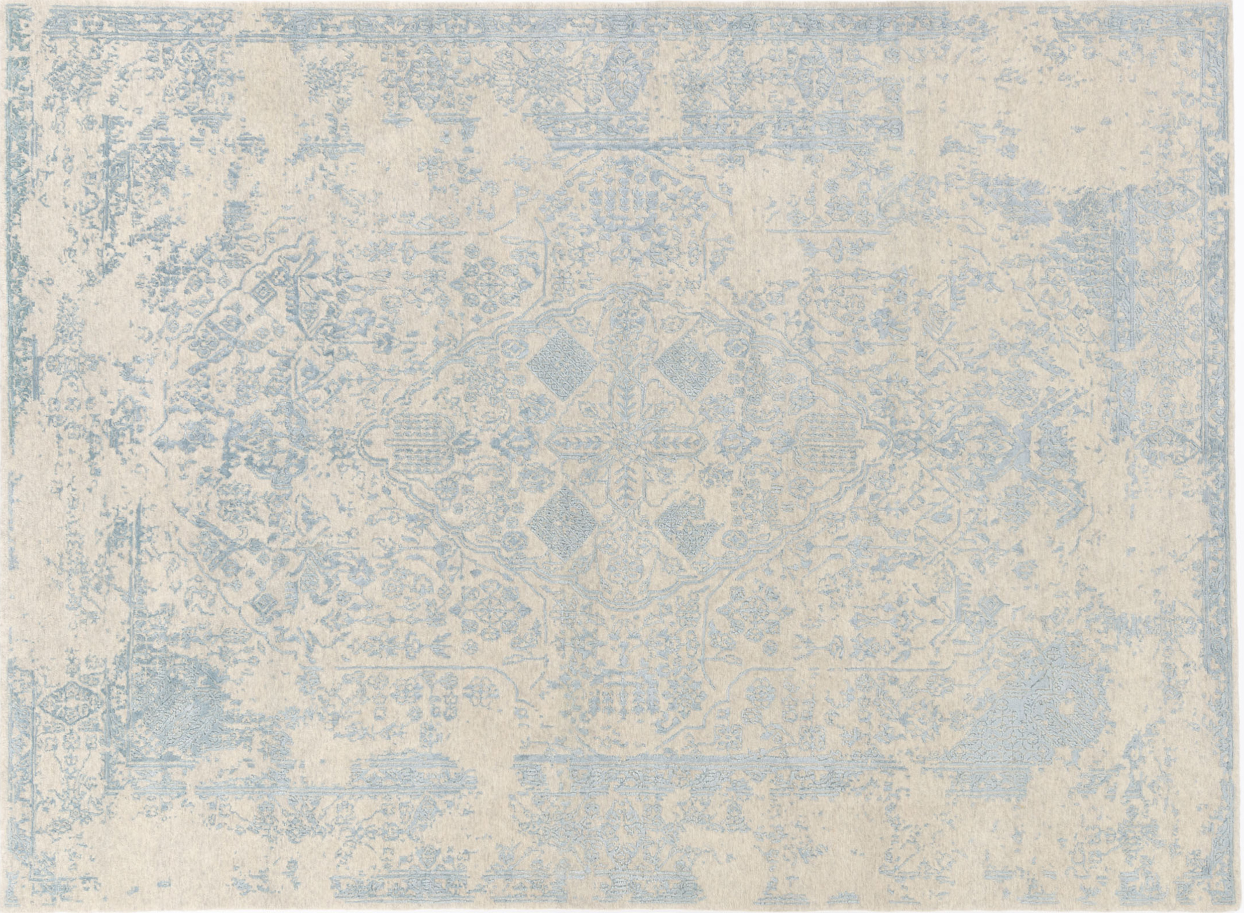 Moderner Teppich Bustan Blau von Negra