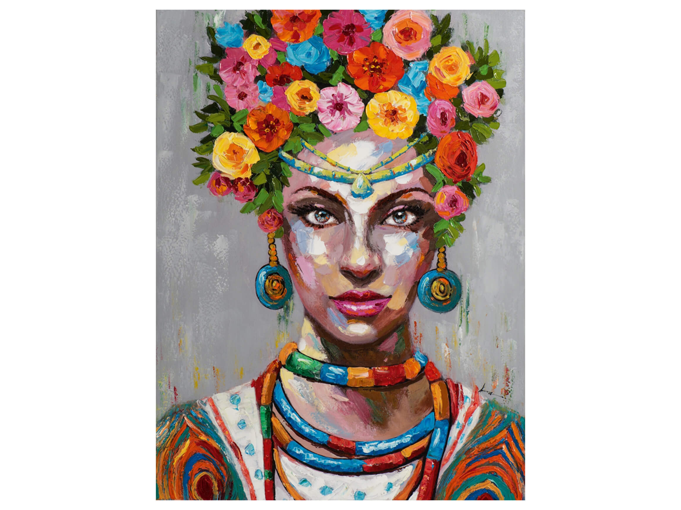 Bild Hübsche Frau mit Blumen image LAND