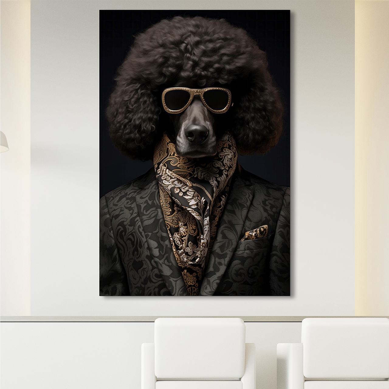 Canvas-Stylish Pudel-image LAND