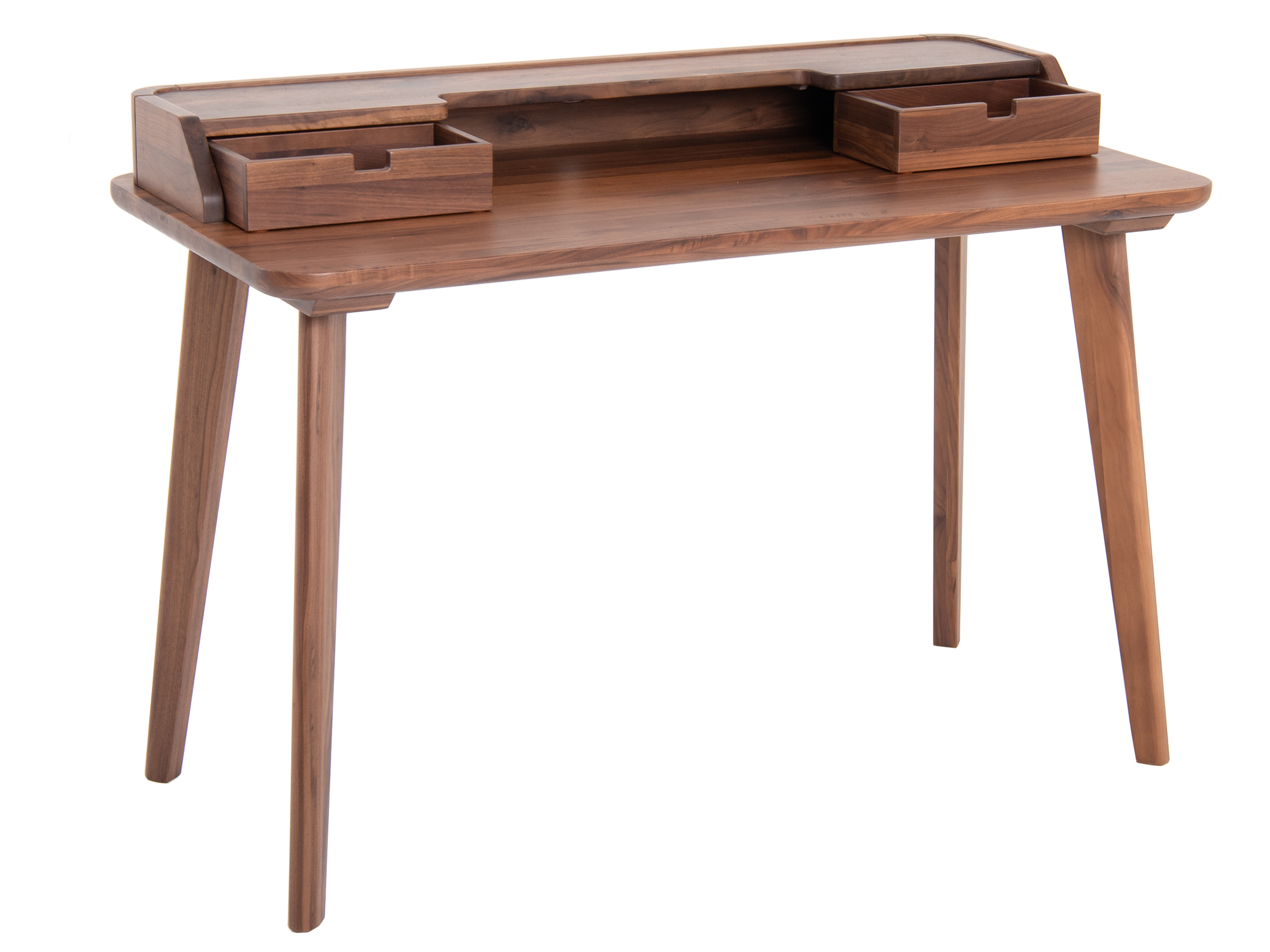 Schreibtisch Aska, Nussbaum Geölt, b 120 cm t 60 cm h 85 cm / Hasena