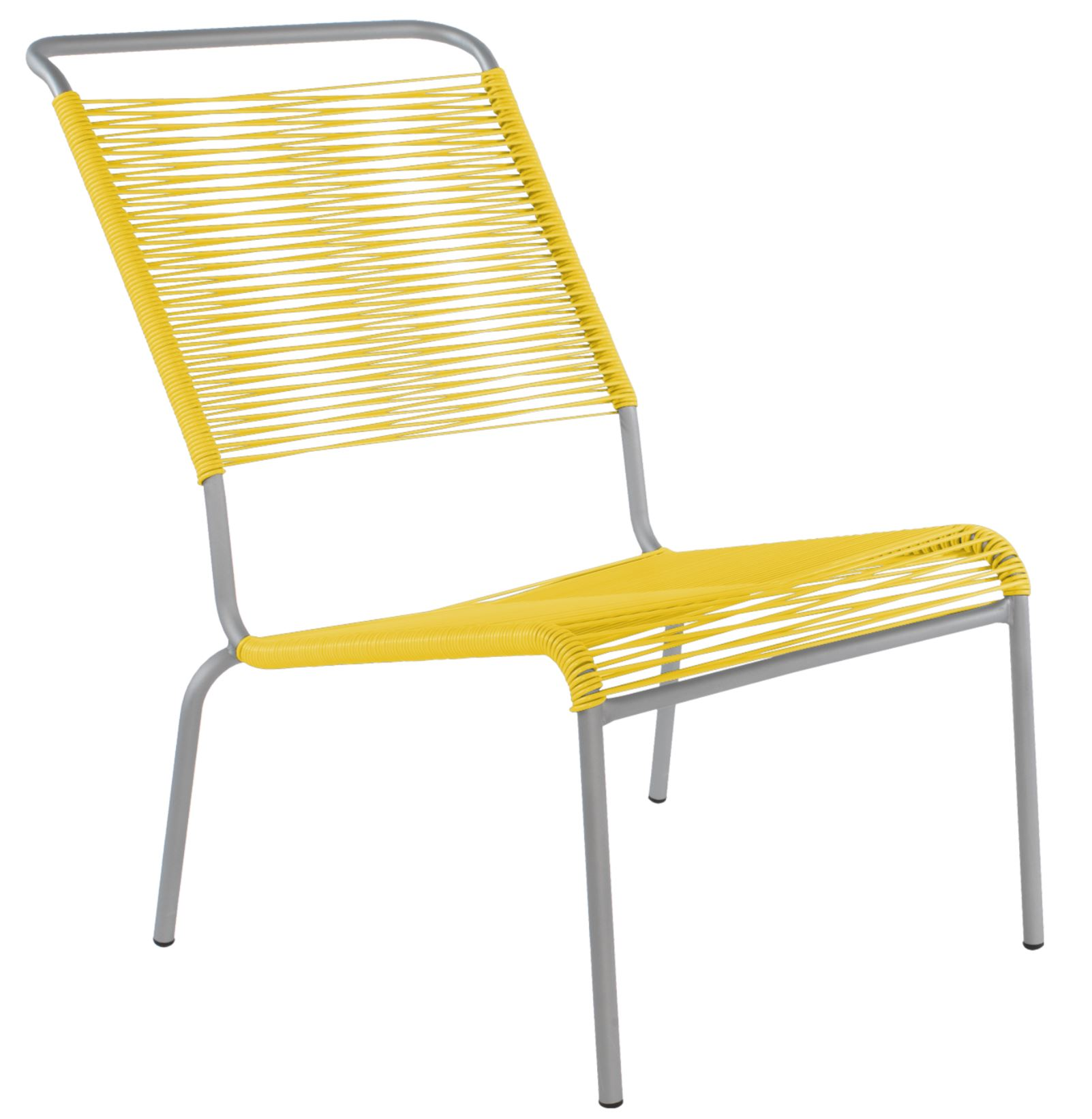 Spaghetti-Lounger-Hochlehner Säntis von Schaffner / Farbe: Gelb / Grösse: 54 x 78 cm