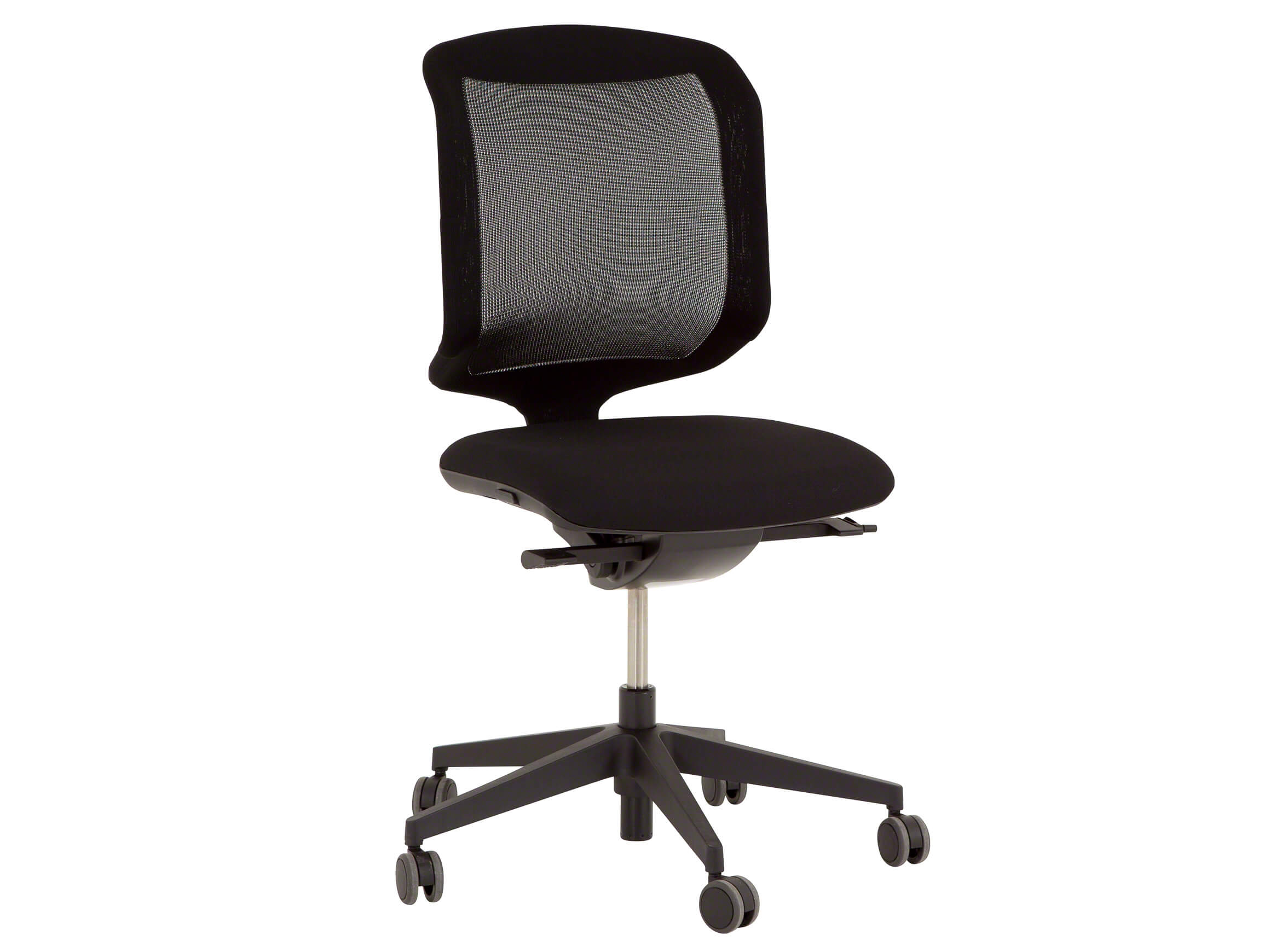 Bürostuhl g 434, Stoff-Netz Schwarz, Kunststofffuss,