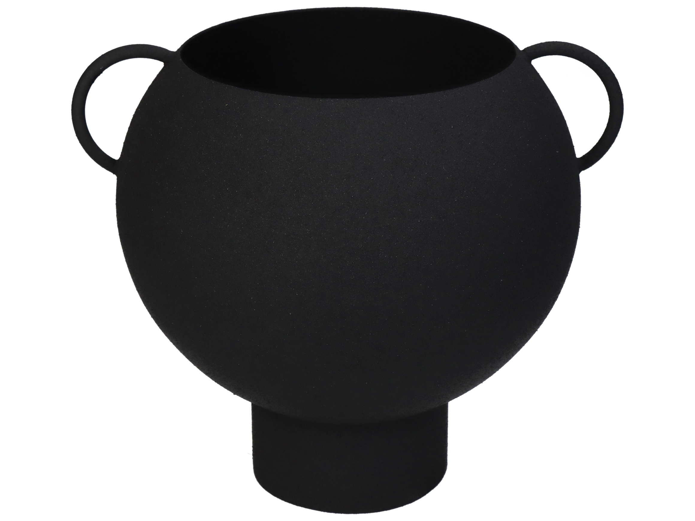 Vase Metall Schwarz H: 17 cm Kersten