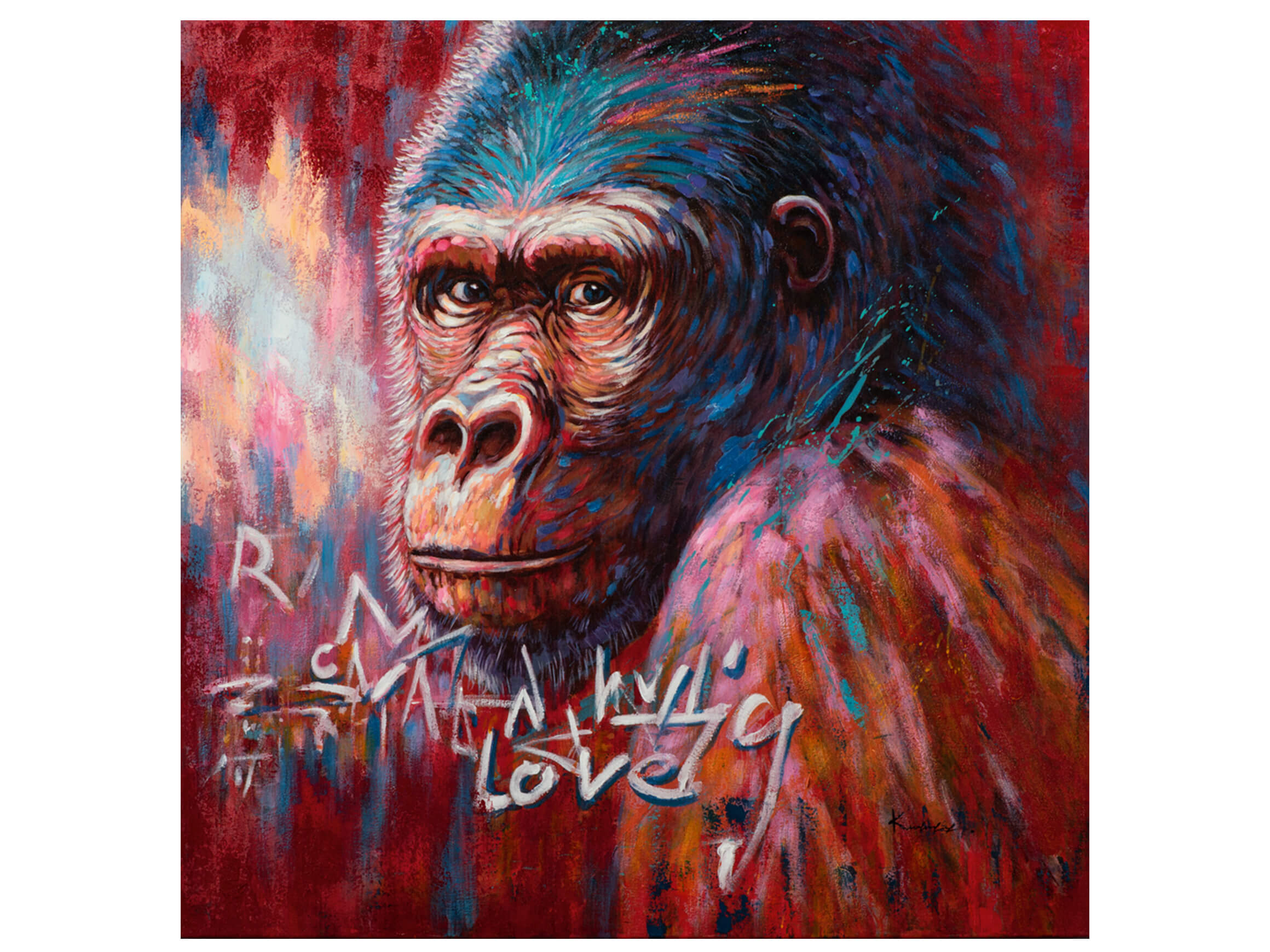 Bild Gorilla in Rosarot image LAND