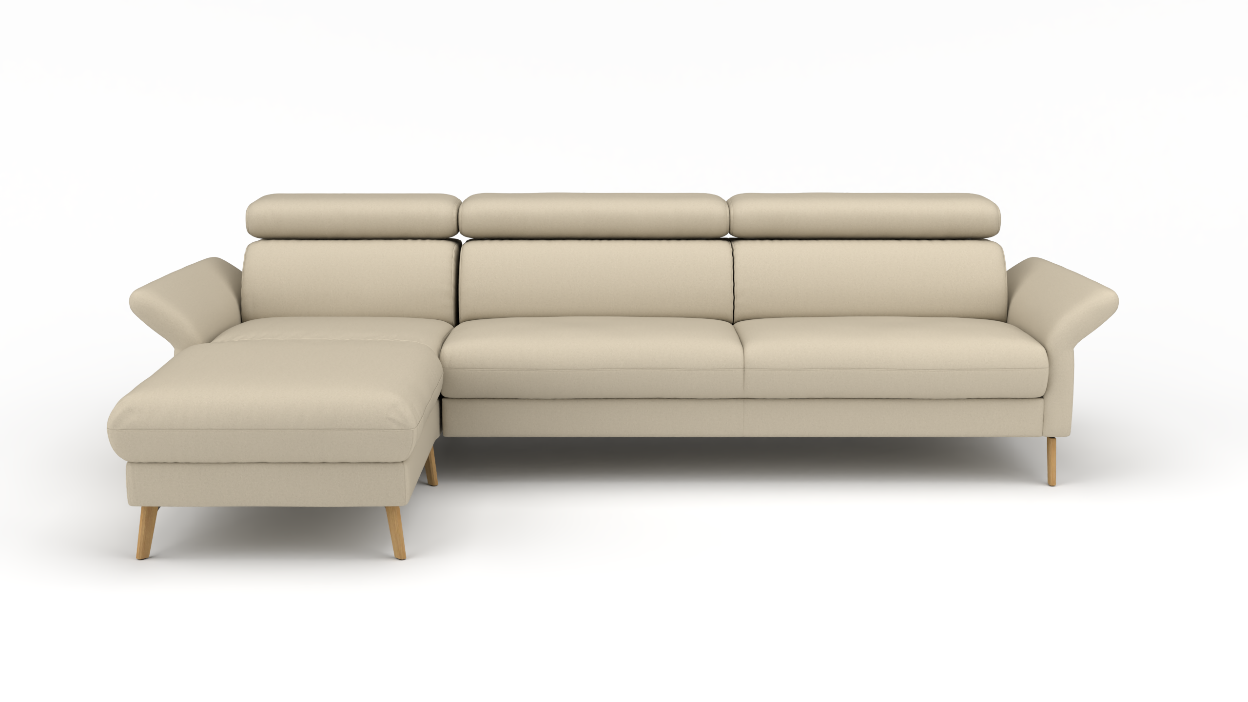 Ecksofa Mars - Lounge Links UrbanDesign / Farbe: Beige / Bezugsmaterial: Stoff