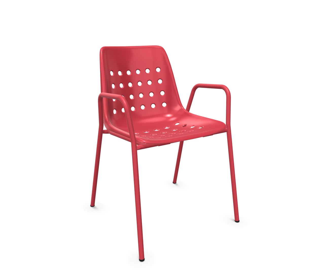 Schaffner Schalen-Stuhl Bermuda mit Armlehne Rot | Schubiger Möbel