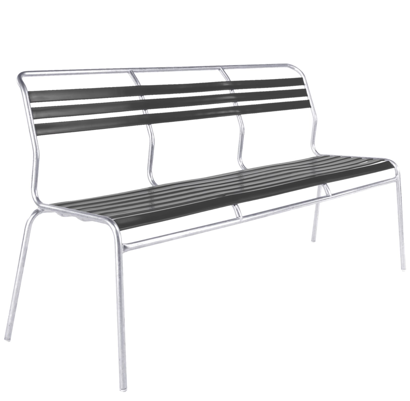 Lättli-Bank Säntis Feuerverzinkt von Schaffner / Farbe: Anthrazit / Grösse: 150 x 58 cm