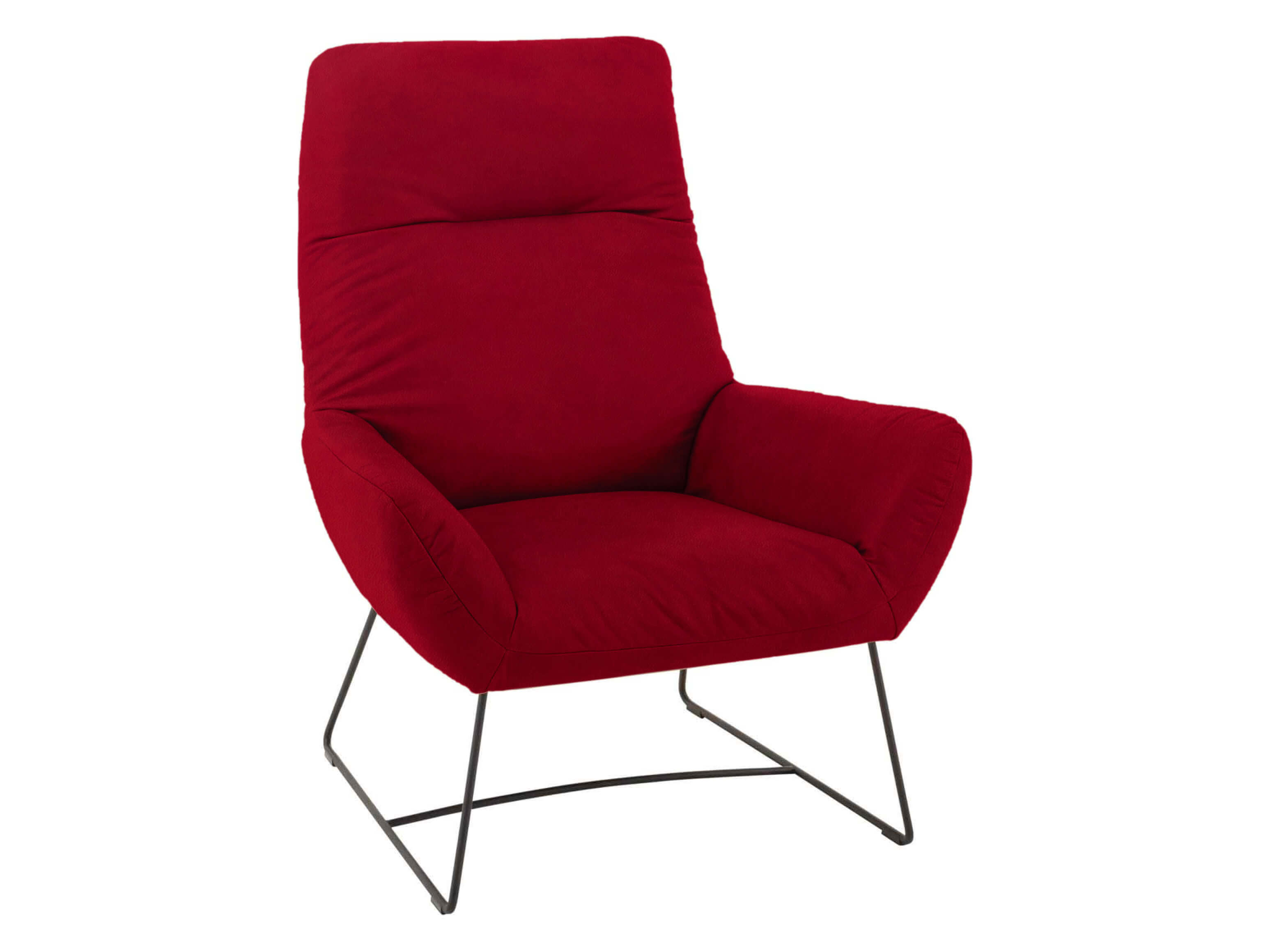 Sessel Berlin Basic Candy / Farbe: Cherry / Material: Leder Basic