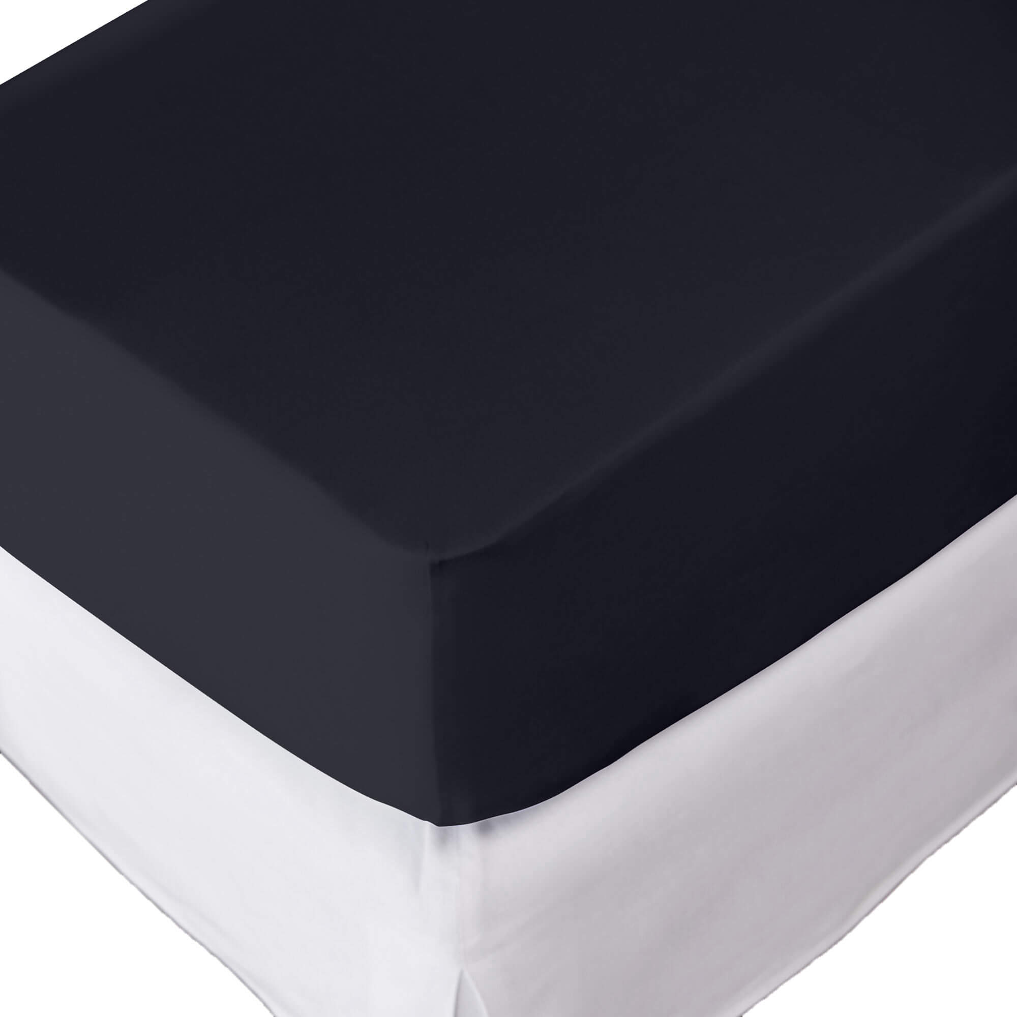 Fixleintuch Jersey Schwarz, 200x90 Cm, Höhe: 30 cm