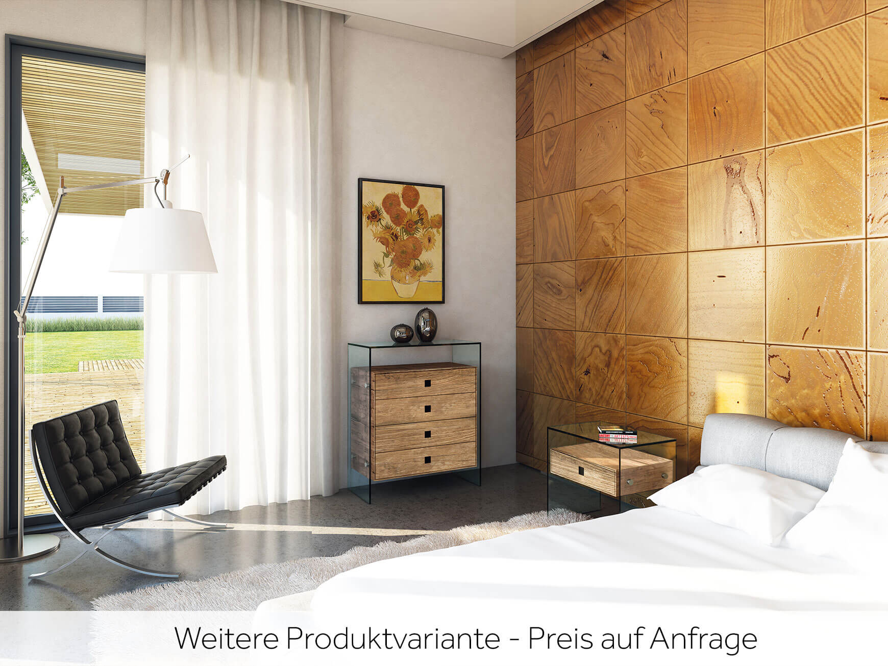 Kommode Franky, Holzkorpus mit Glasrahmen, b 84 cm t 40 cm h 101 cm