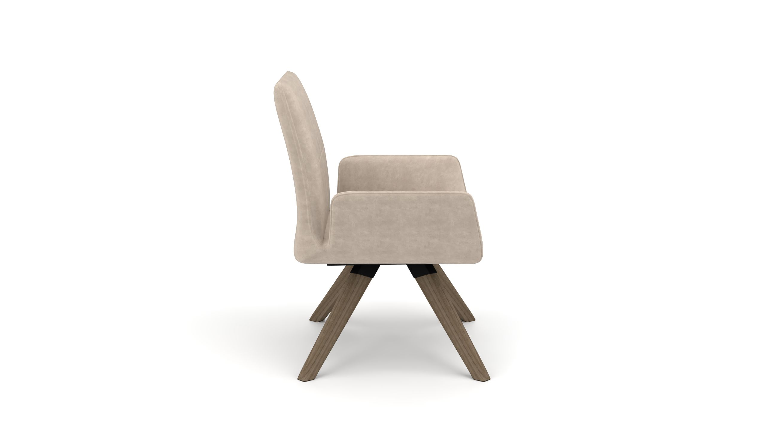 Stuhl Sirius - von UrbanDesign | Drehfunktion, Fuss Eiche, Stoff naturel