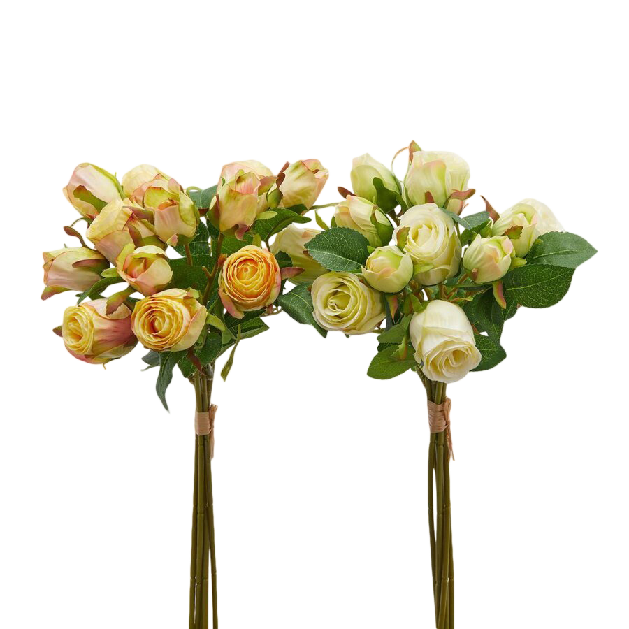 Edg Kunstblume Rosenstrauss Gelb, Grün H: 35 cm Grün | Schubiger Möbel