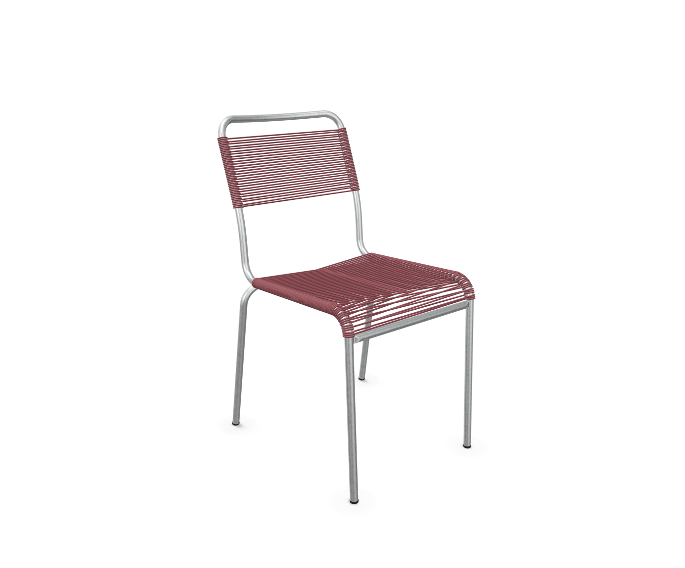 Spaghetti-Stuhl Rigi Feuerverzinkt von Schaffner / Farbe: Bordeaux / Grösse: 49 x 61 cm